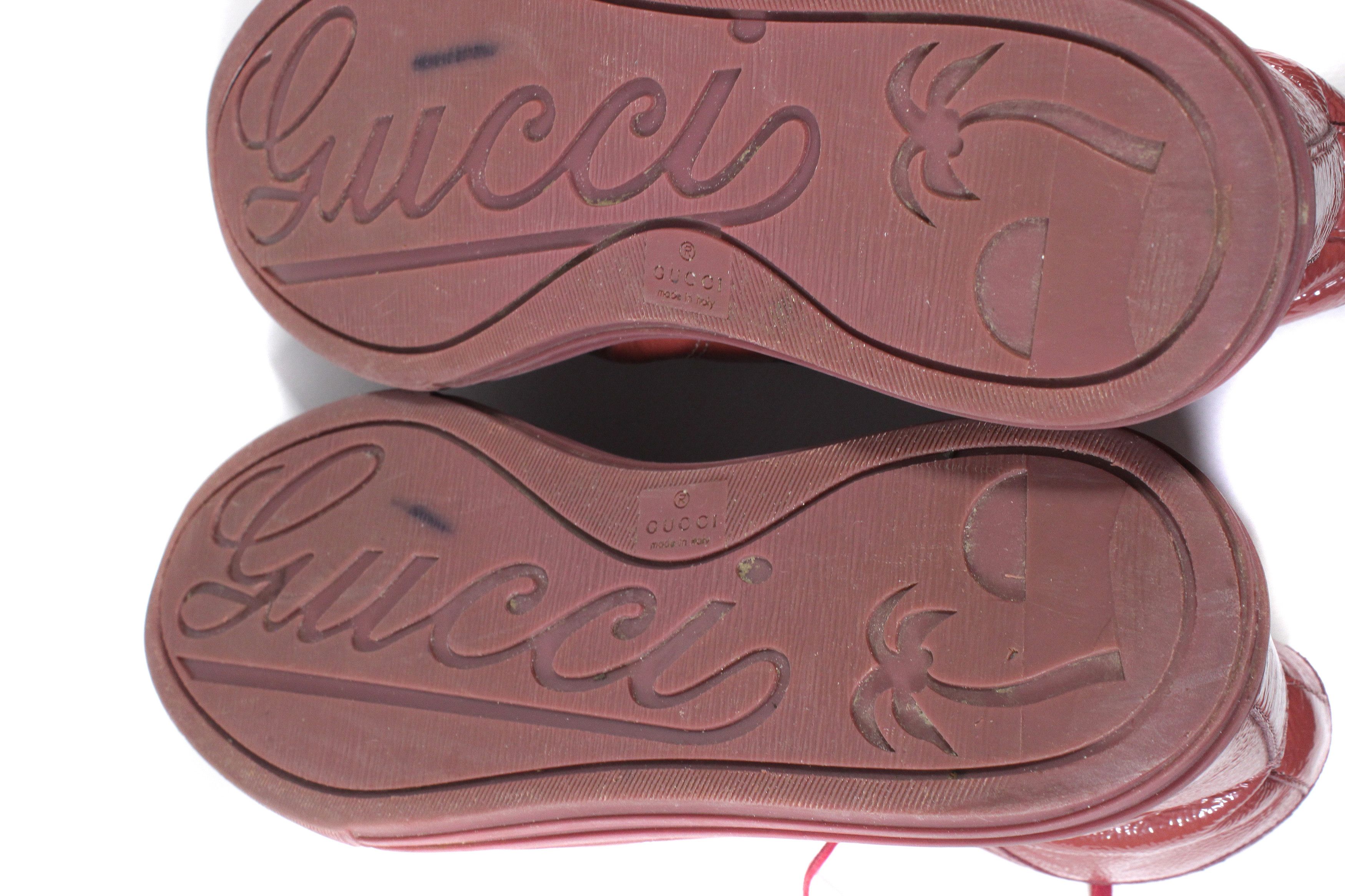 Gucci Patent Leather Hi-Top Sneakers Size US 6 / IT 36 - 8 Thumbnail