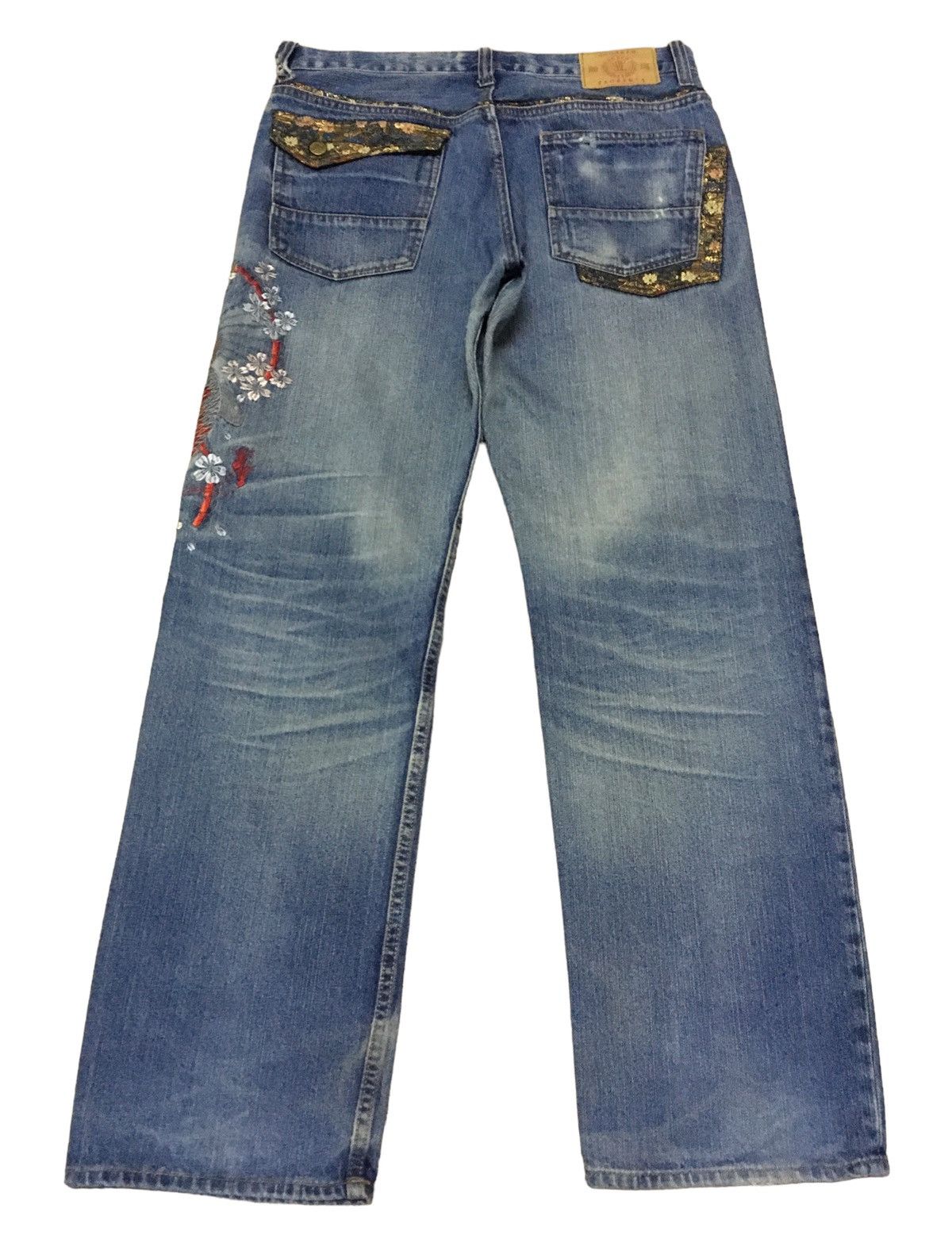 If Six Was Nine × Japanese Brand × Vintage Rare Design Vintage Japanese Brand Sukajan Jeans 1990s Size US 34 / EU 50 - 2 Thumbnail
