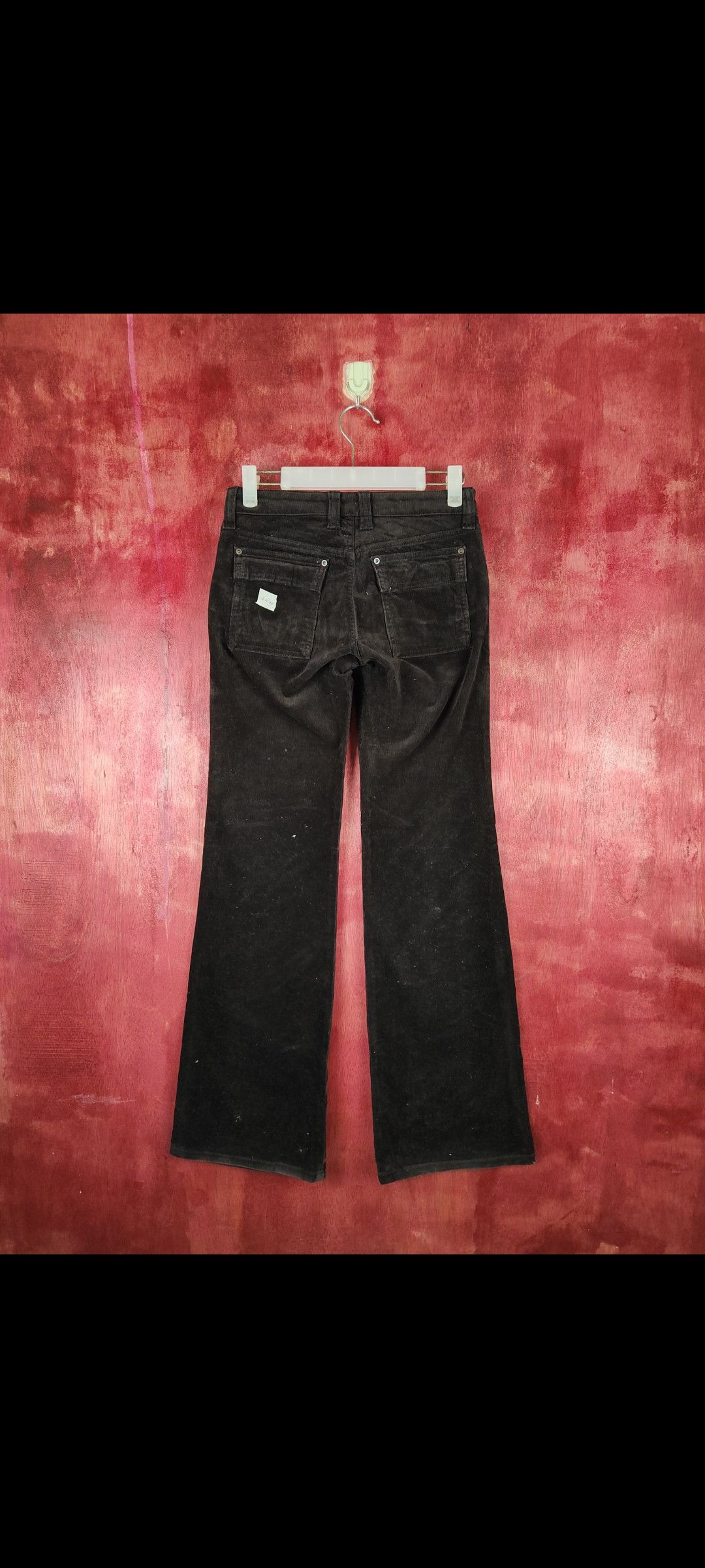 Japanese Brand Ru Jeans Color Dark Brown Multi Pocket Corduroy Pants #247B Size 29" - 7 Thumbnail