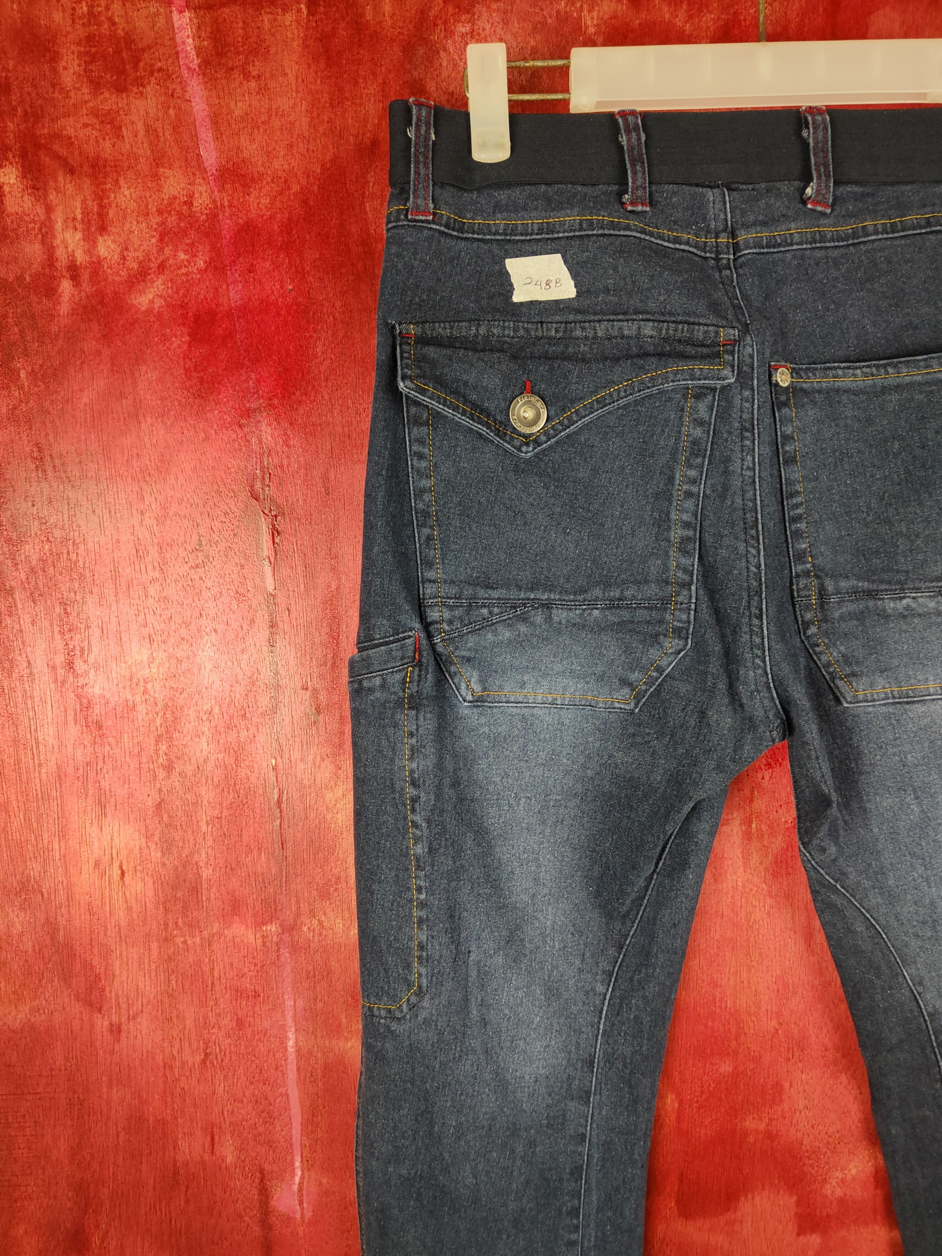 Japanese Brand FieldCore Faded Multi Pocket Tactical Cargo Denim #248B Size US 28 / EU 44 - 9 Thumbnail