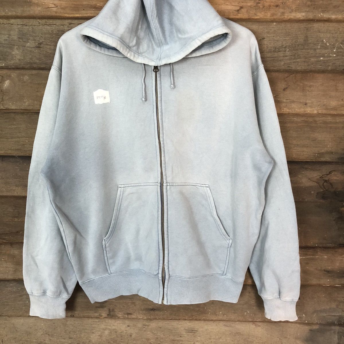 Japanese Brand Uniqlo vintage Faded Blue Hoodie sweatshirt #359B Size US L / EU 52-54 / 3 - 3 Thumbnail