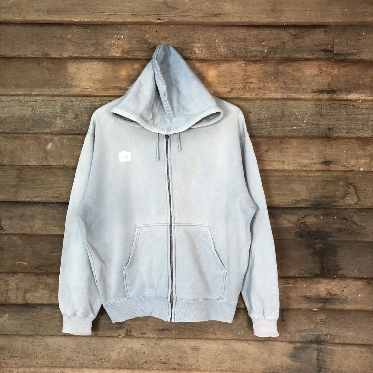 Japanese Brand Uniqlo vintage Faded Blue Hoodie sweatshirt #359B Size US L / EU 52-54 / 3 - 1 Thumbnail