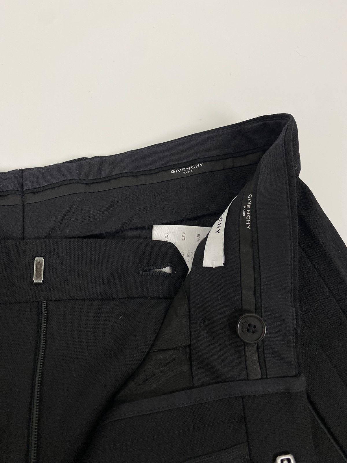 Givenchy Givenchy Paris Black Wool Straight Fit Women’s Pants Size 30" / US 8 / IT 44 - 9 Thumbnail