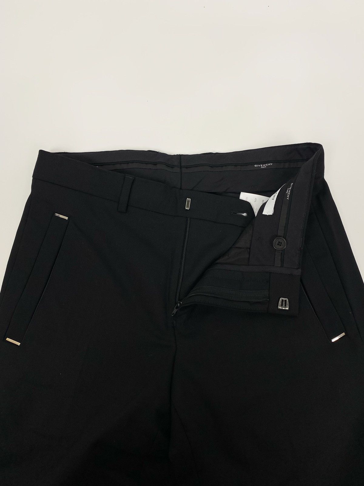 Givenchy Givenchy Paris Black Wool Straight Fit Women’s Pants Size 30" / US 8 / IT 44 - 8 Thumbnail