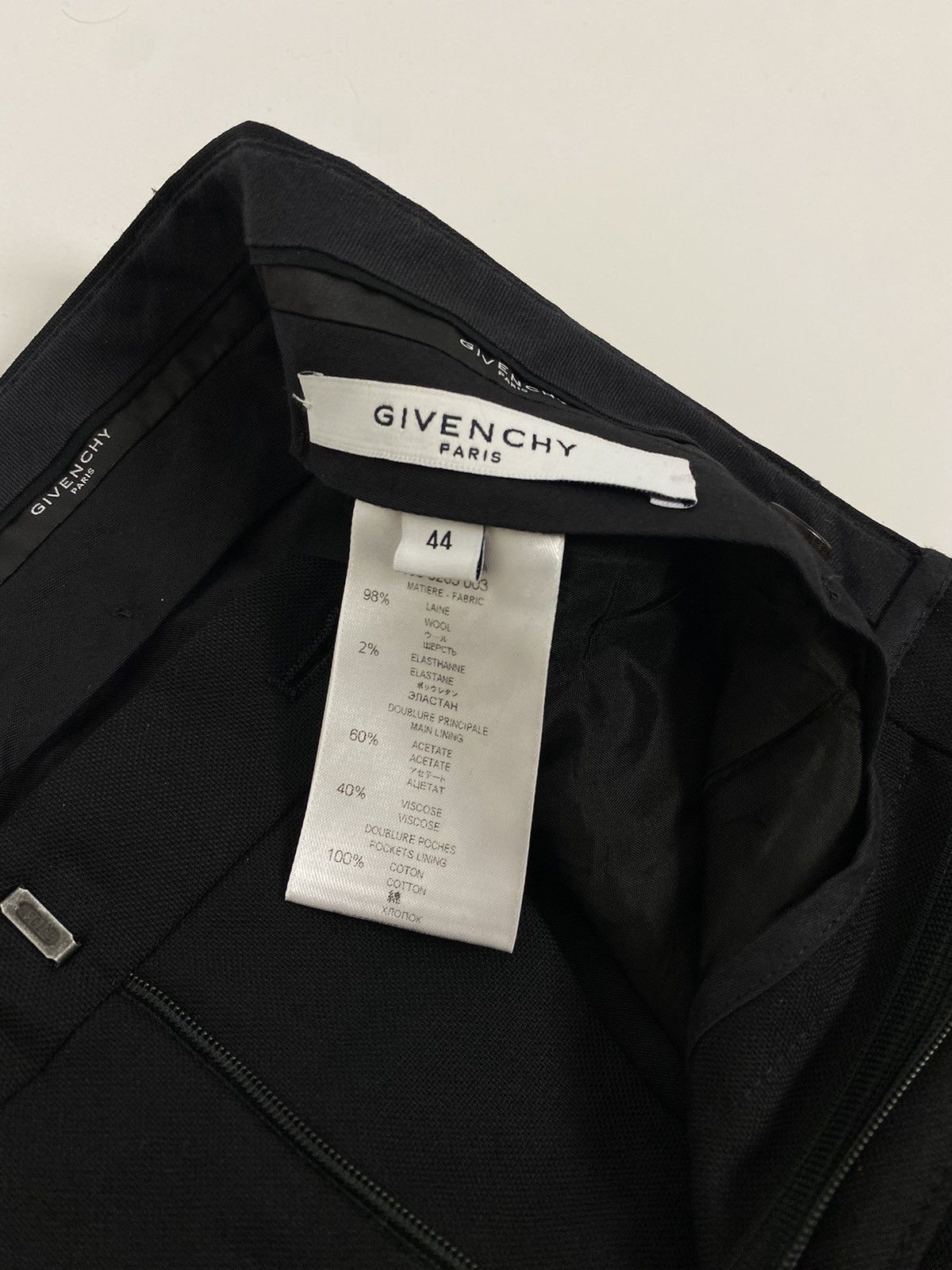Givenchy Givenchy Paris Black Wool Straight Fit Women’s Pants Size 30" / US 8 / IT 44 - 10 Thumbnail