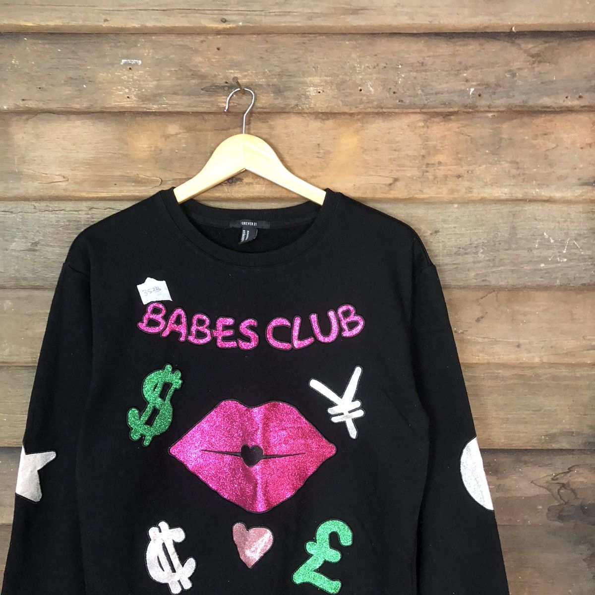 Forever 21 Forever 21 Babes Club Money Black Sweatshirt #352B Size M / US 6-8 / IT 42-44 - 2 Thumbnail