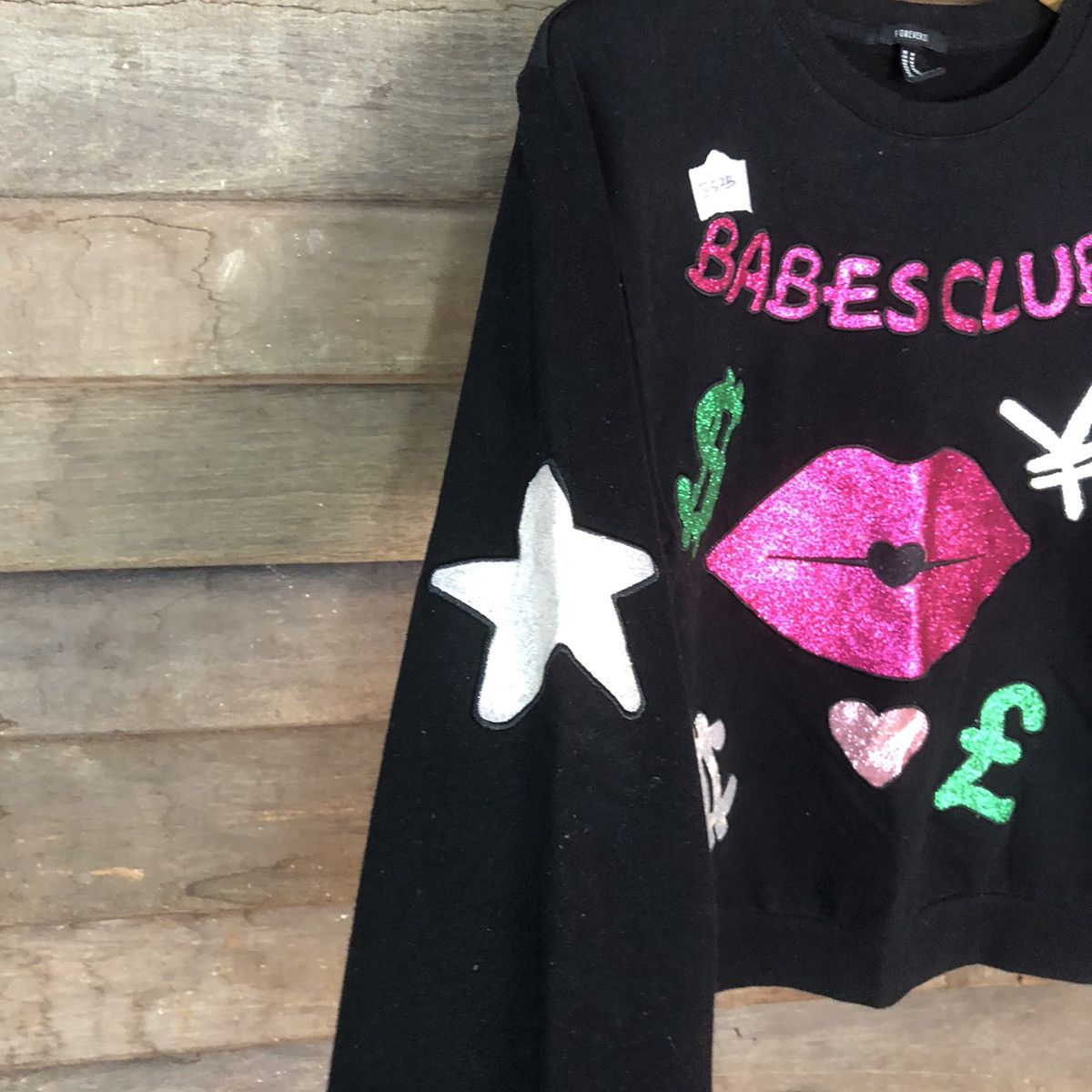 Forever 21 Forever 21 Babes Club Money Black Sweatshirt #352B Size M / US 6-8 / IT 42-44 - 8 Thumbnail