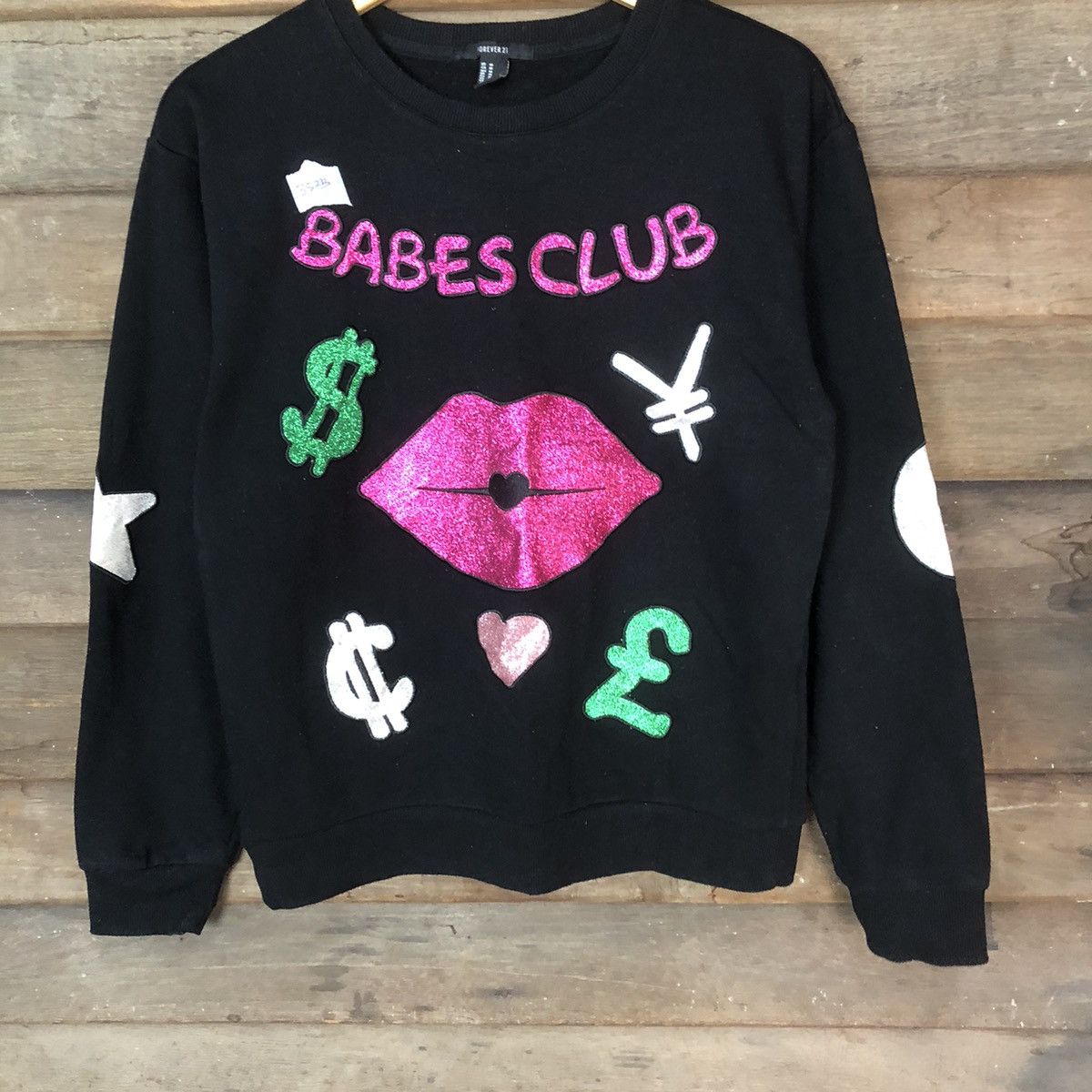 Forever 21 Forever 21 Babes Club Money Black Sweatshirt #352B Size M / US 6-8 / IT 42-44 - 3 Thumbnail