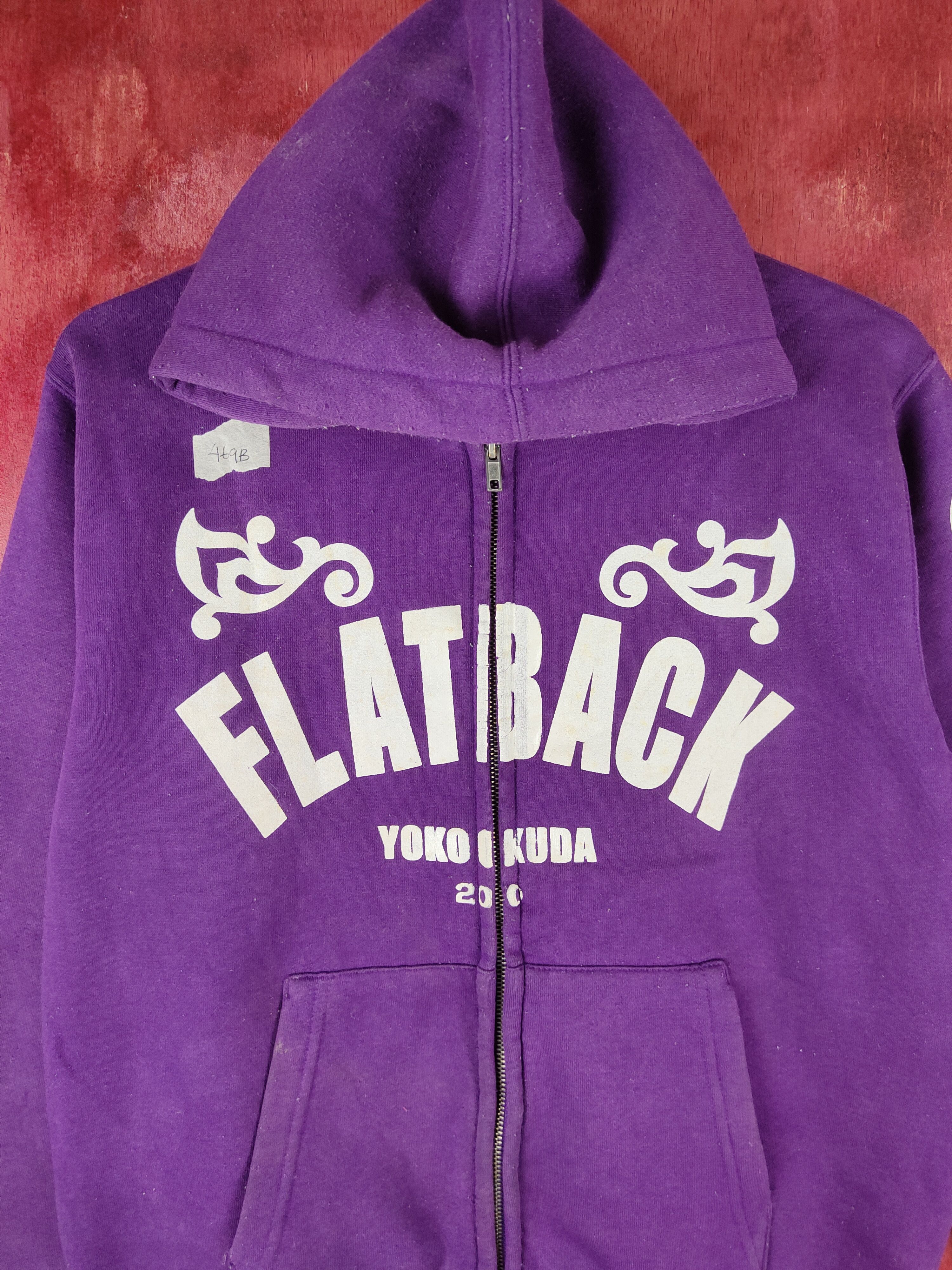 Japanese Brand United Athle Purple Flatback Hoodie Sweater #469B Size US S / EU 44-46 / 1 - 2 Thumbnail