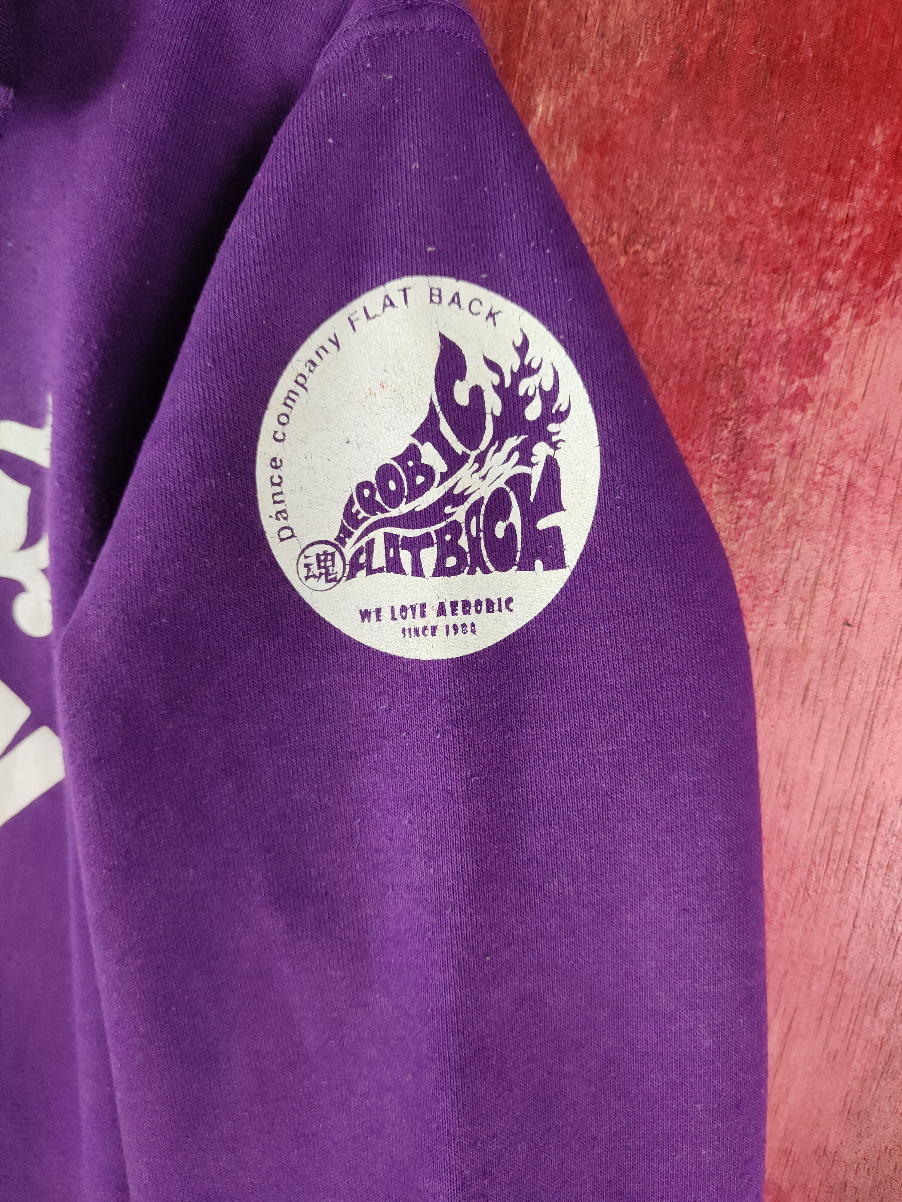 Japanese Brand United Athle Purple Flatback Hoodie Sweater #469B Size US S / EU 44-46 / 1 - 3 Thumbnail