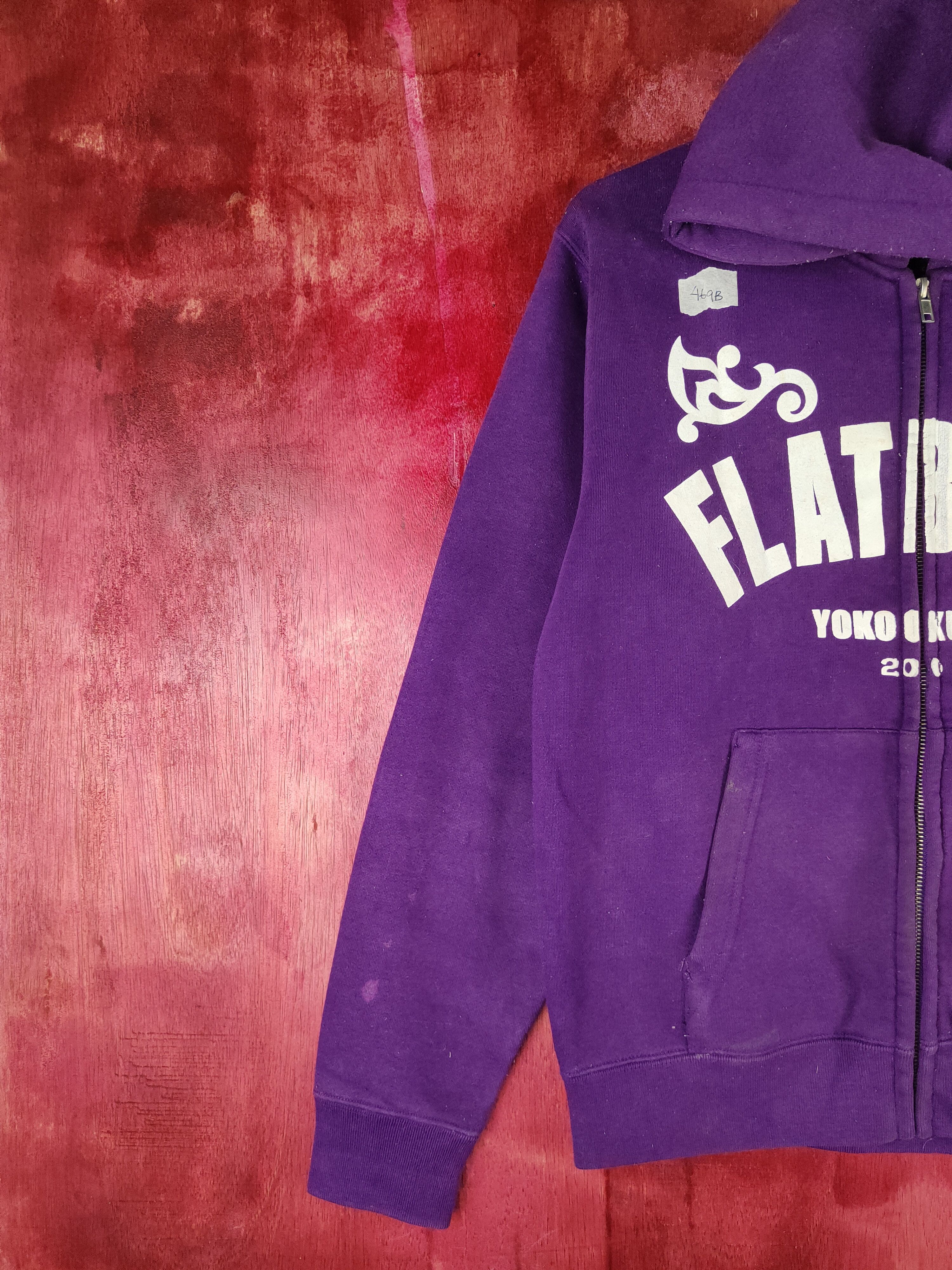Japanese Brand United Athle Purple Flatback Hoodie Sweater #469B Size US S / EU 44-46 / 1 - 4 Thumbnail