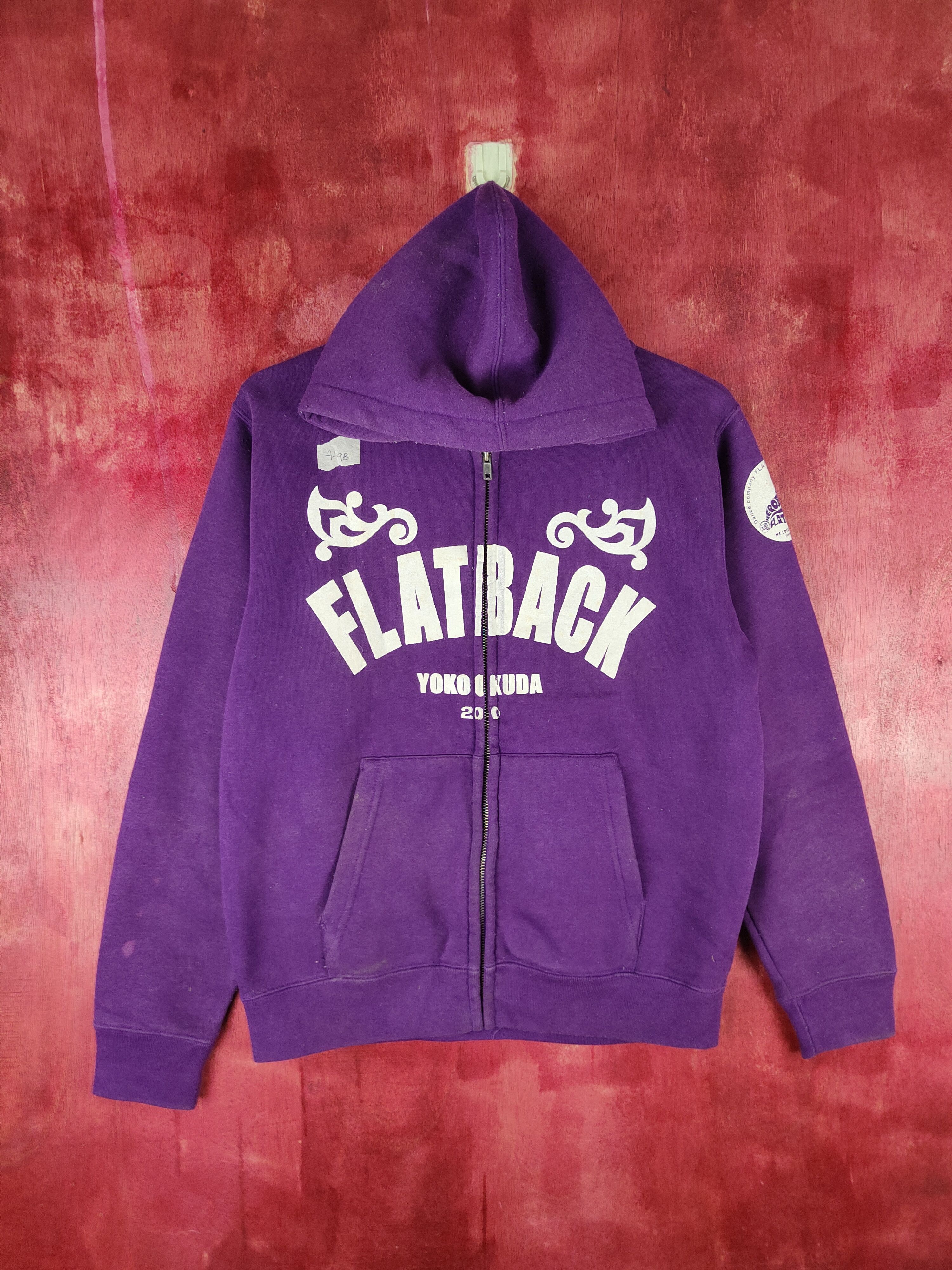Japanese Brand United Athle Purple Flatback Hoodie Sweater #469B Size US S / EU 44-46 / 1 - 1 Thumbnail
