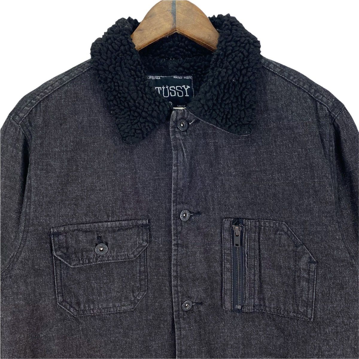 Edition Japan × Stussy Stussy Denim Sherpa Lined Chore Jacket Size US M / EU 48-50 / 2 - 4 Thumbnail