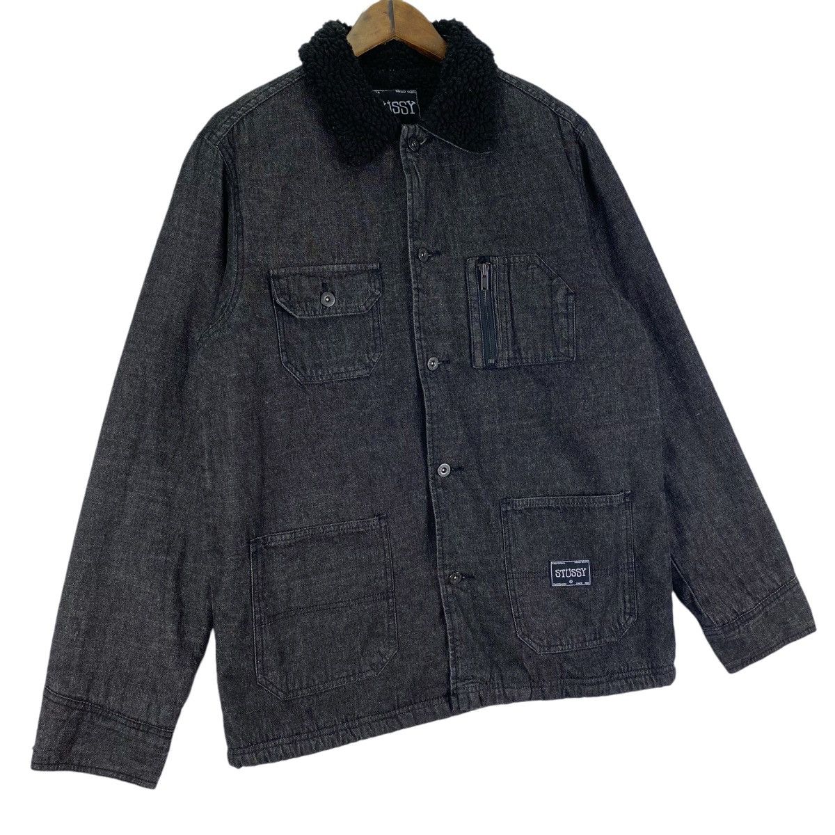 Edition Japan × Stussy Stussy Denim Sherpa Lined Chore Jacket Size US M / EU 48-50 / 2 - 8 Thumbnail