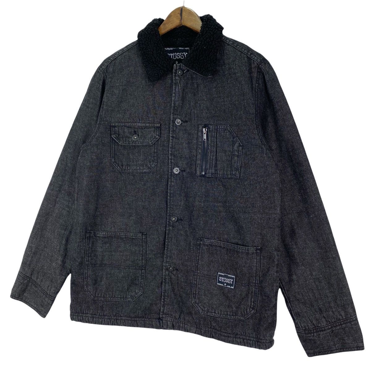 Edition Japan × Stussy Stussy Denim Sherpa Lined Chore Jacket Size US M / EU 48-50 / 2 - 7 Thumbnail