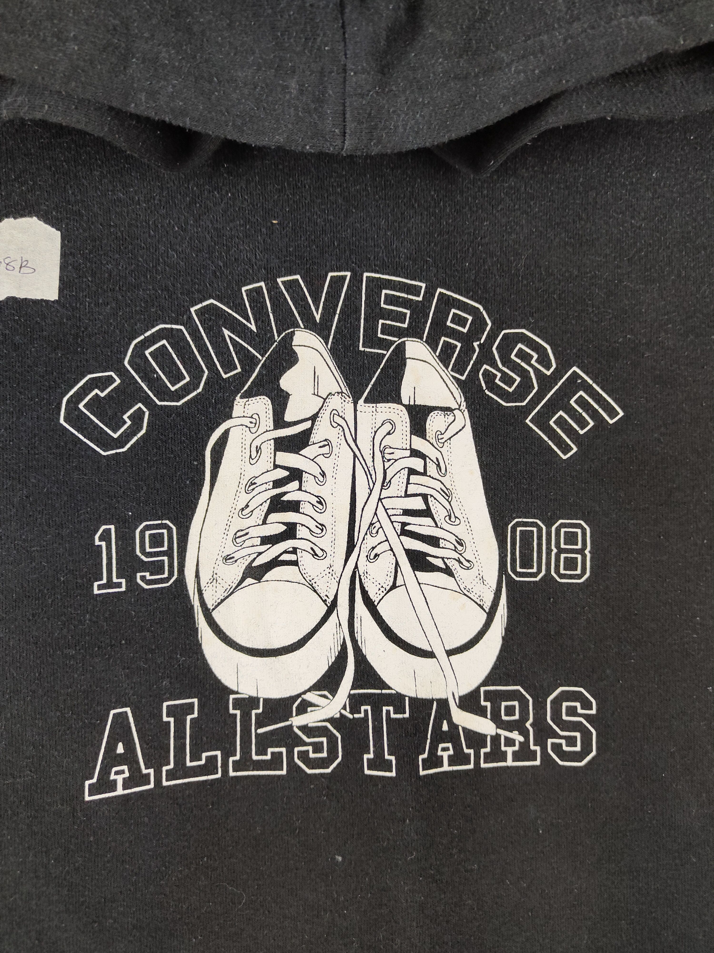 Converse Converse vintage shoes Black Hoodie Sweatshirt #468B Size M / US 6-8 / IT 42-44 - 4 Thumbnail