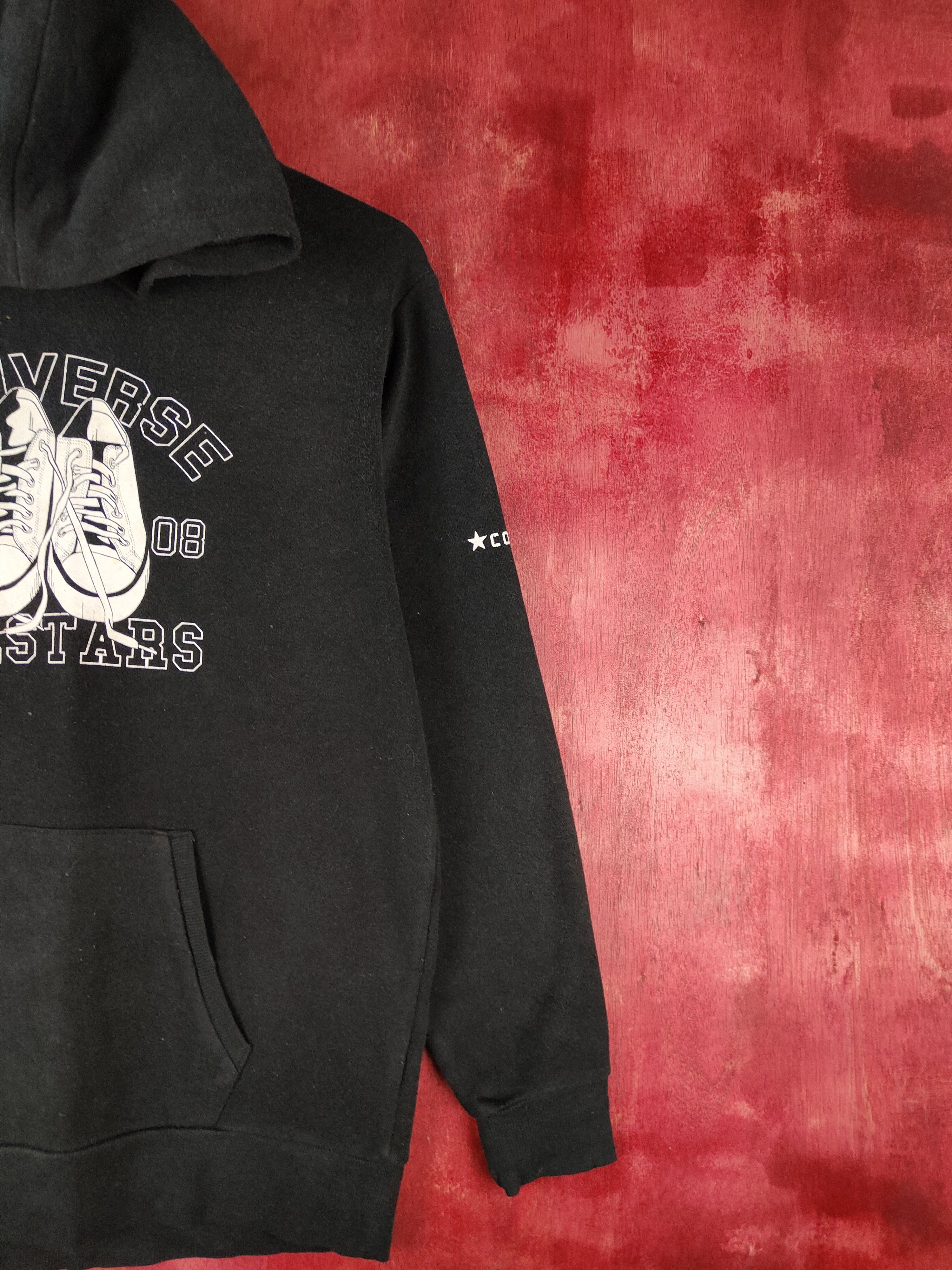 Converse Converse vintage shoes Black Hoodie Sweatshirt #468B Size M / US 6-8 / IT 42-44 - 7 Thumbnail