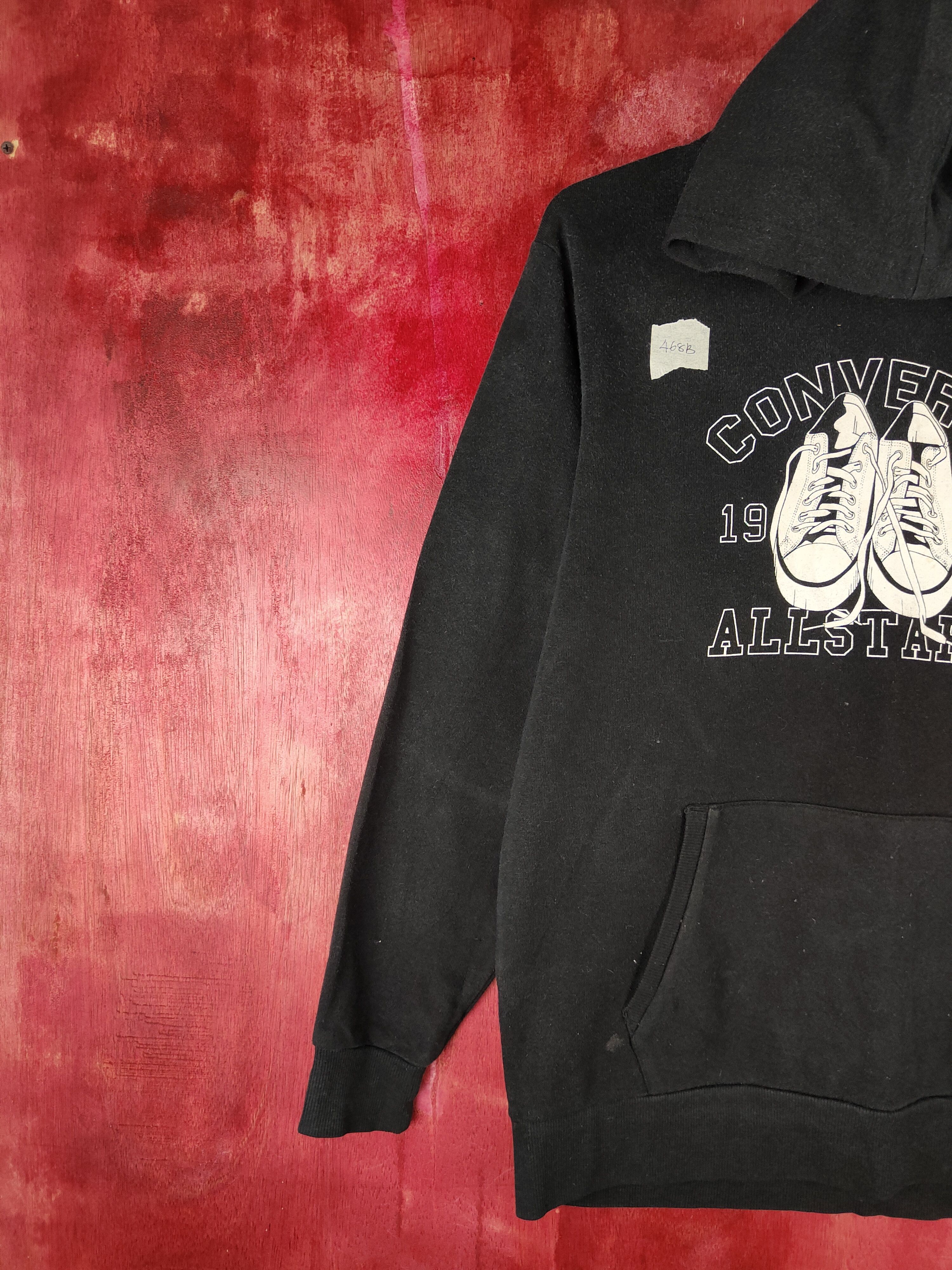 Converse Converse vintage shoes Black Hoodie Sweatshirt #468B Size M / US 6-8 / IT 42-44 - 5 Thumbnail