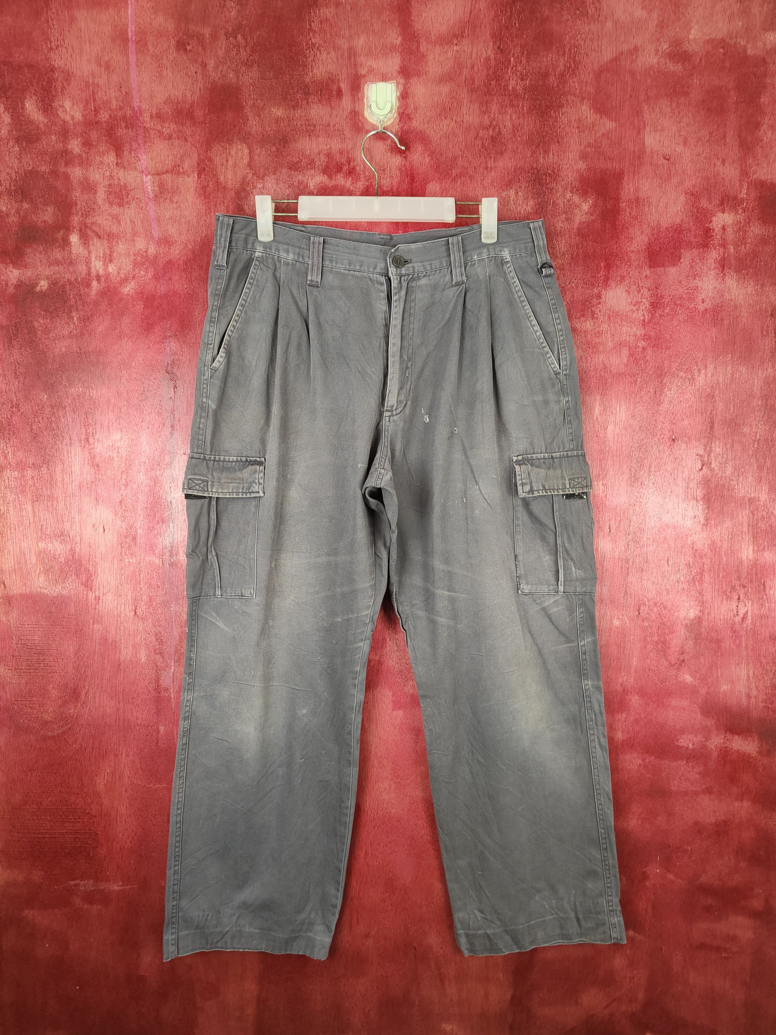 Japanese Brand × Vintage Azito Impact Gray Multi Pocket Tactical Cargo Pants #S635 Size US 34 / EU 50 - 1 Thumbnail