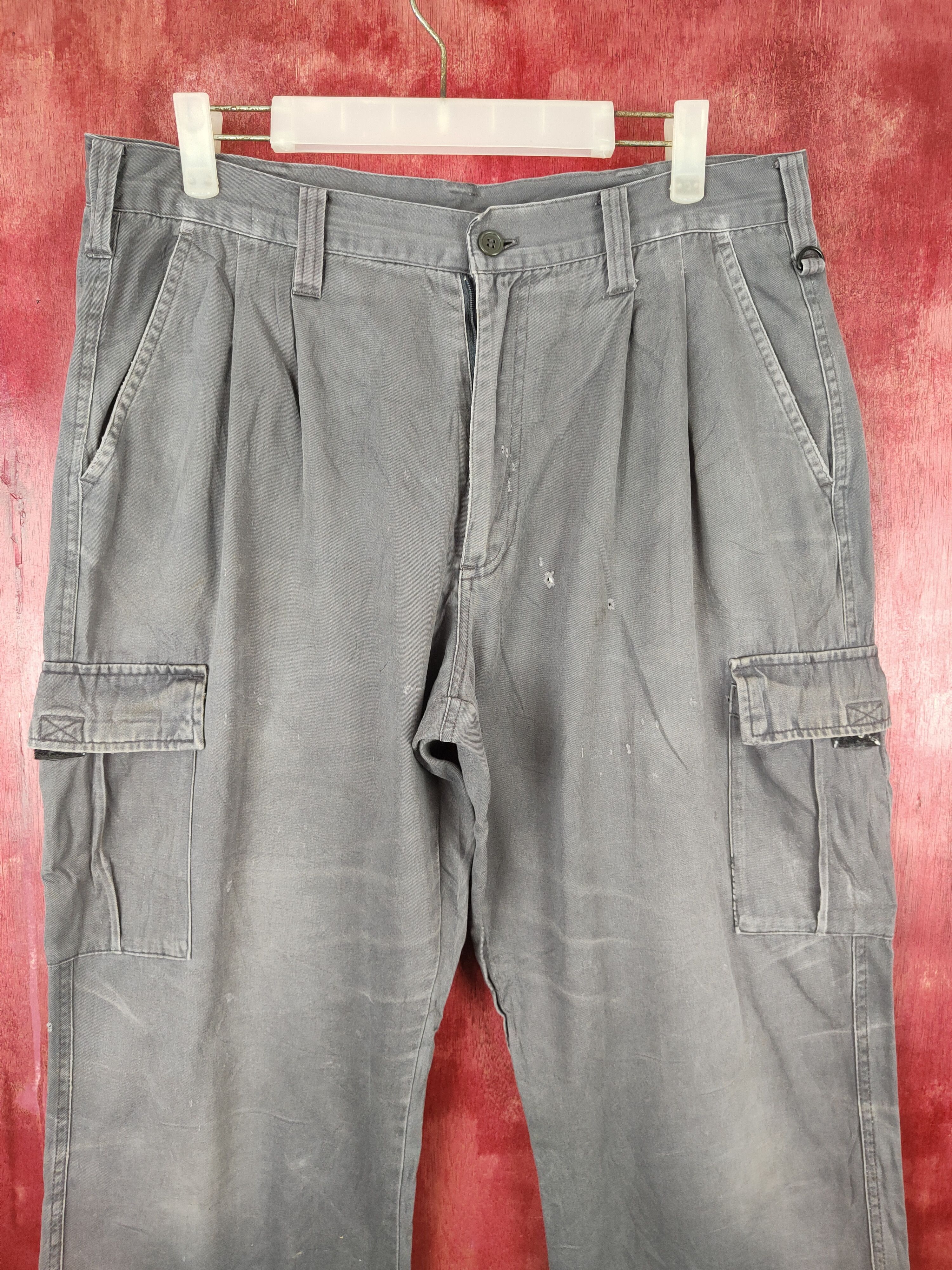 Japanese Brand × Vintage Azito Impact Gray Multi Pocket Tactical Cargo Pants #S635 Size US 34 / EU 50 - 2 Thumbnail