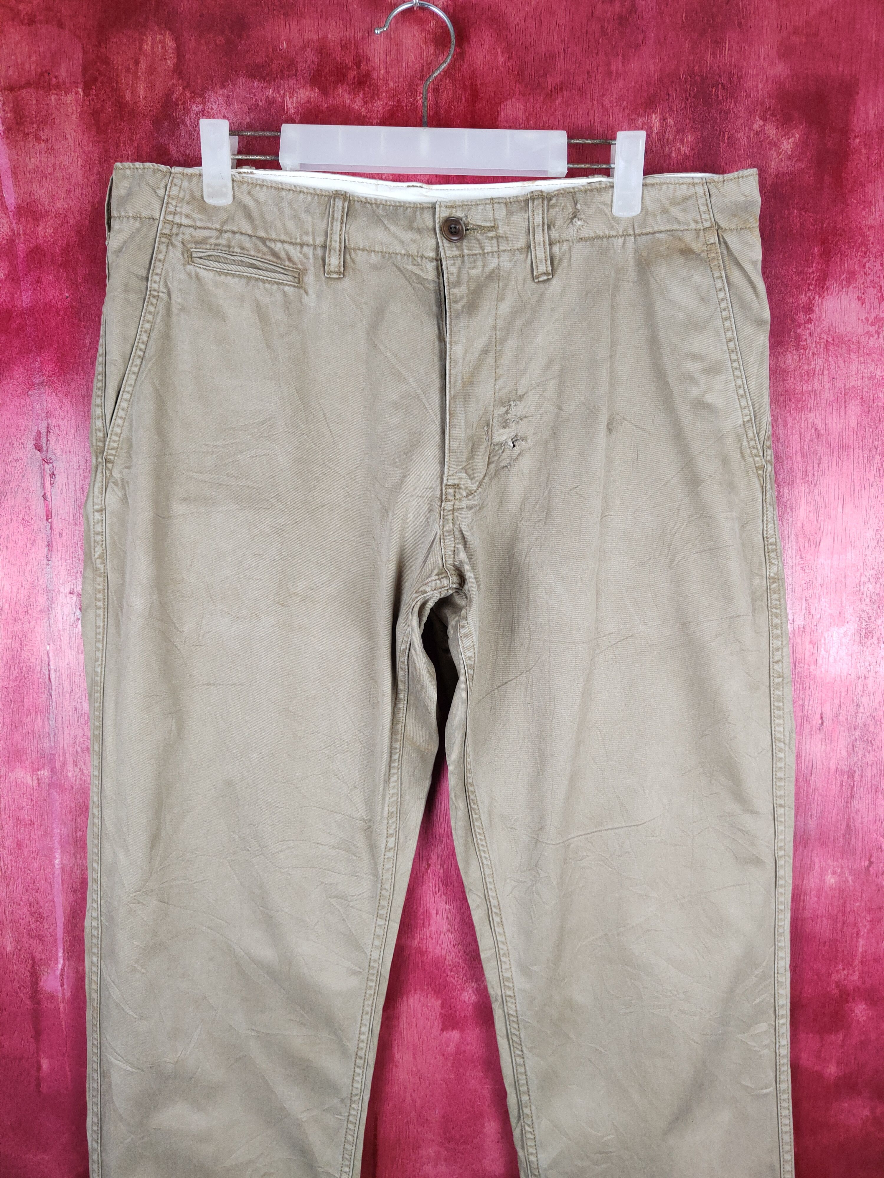 Japanese Brand Uniqlo Brown Casual Pants #S612 Size US 34 / EU 50 - 2 Thumbnail