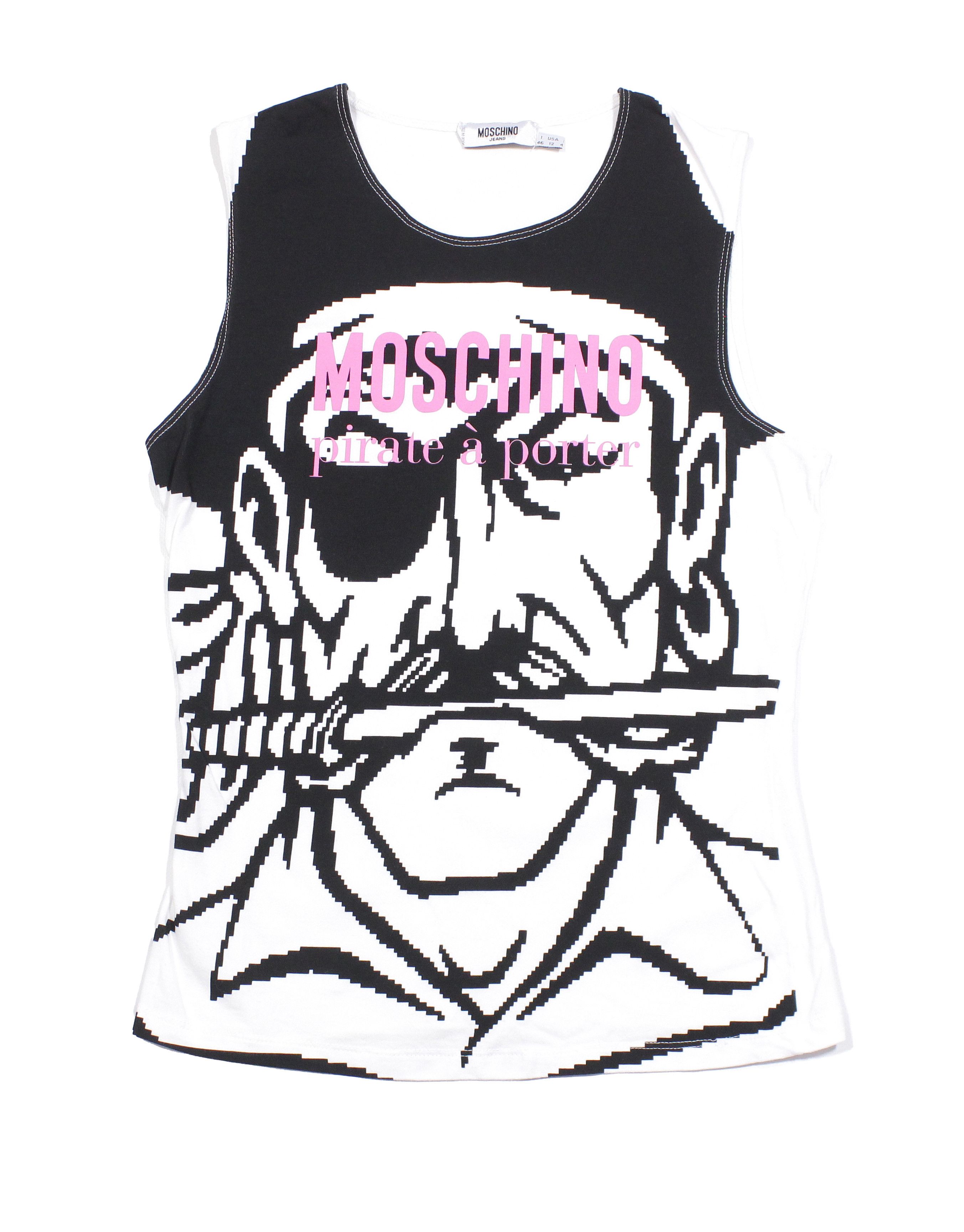 Moschino Pirate Full Print Y2K Tank Top Vintage Size XL / US 12-14 / IT 48-50 - 1 Thumbnail