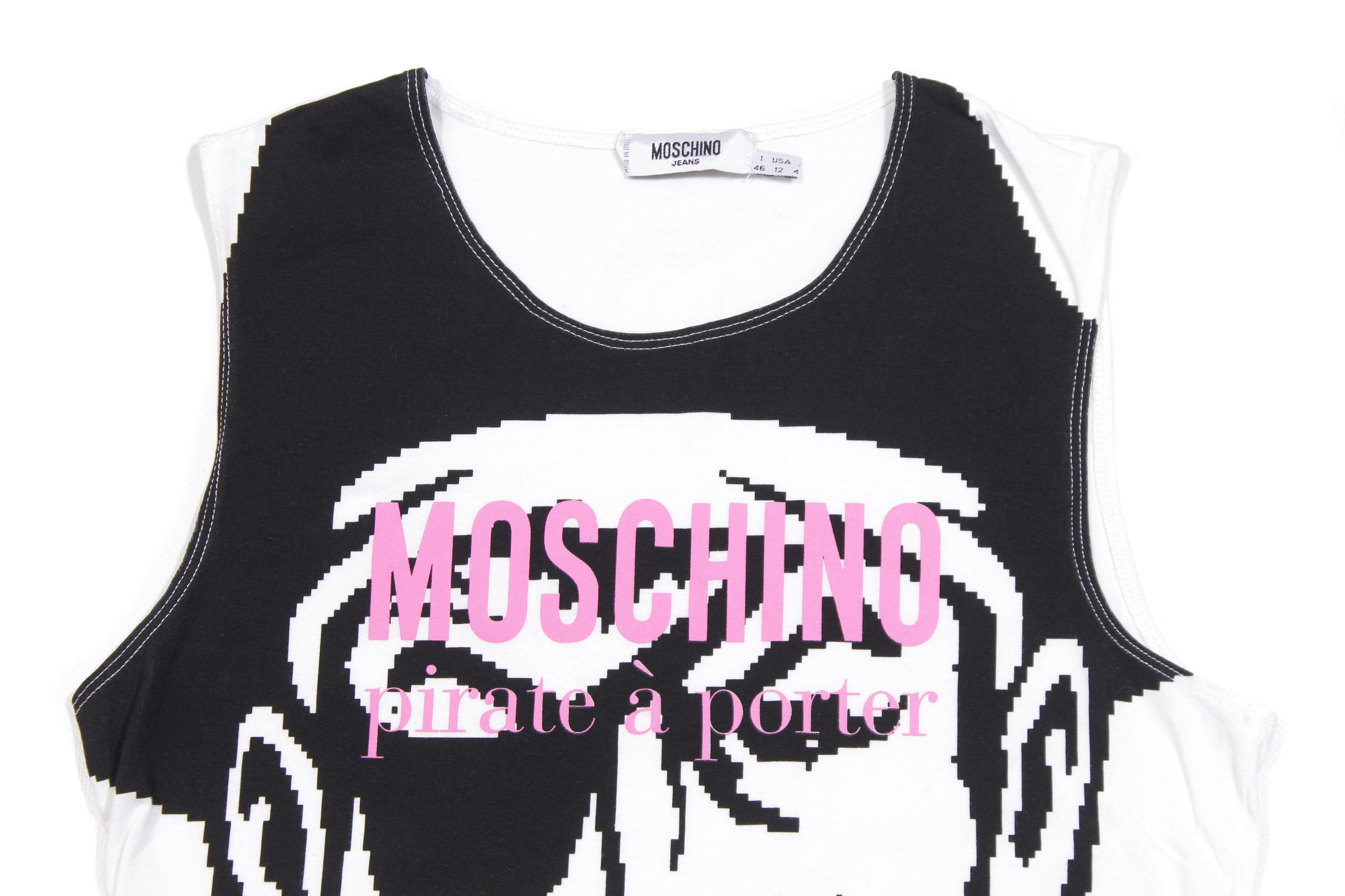 Moschino Pirate Full Print Y2K Tank Top Vintage Size XL / US 12-14 / IT 48-50 - 3 Thumbnail