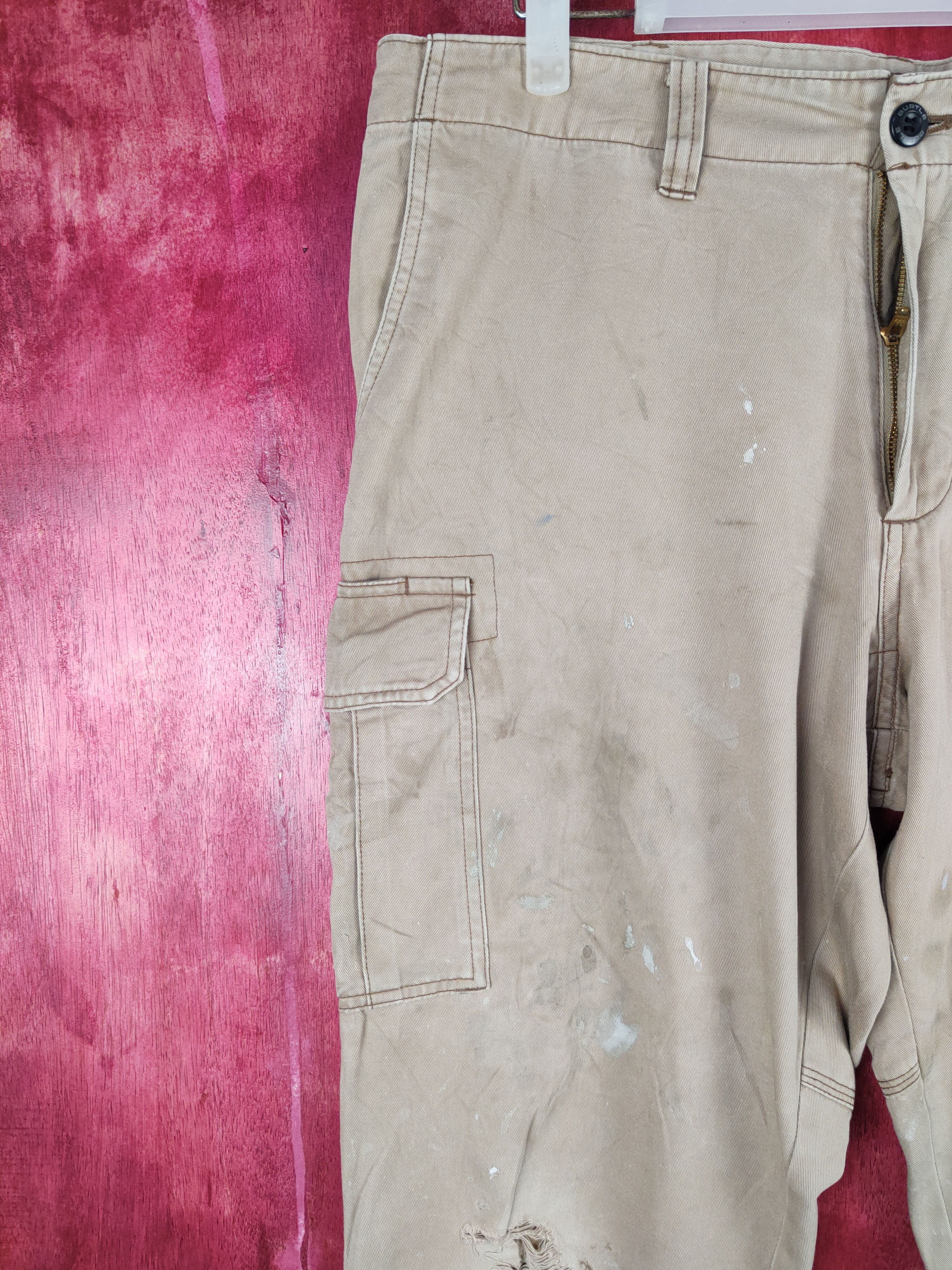Japanese Brand × Vintage Burtle Beige Multi Pocket Tactical Cargo Pants #S619 Size US 36 / EU 52 - 4 Thumbnail