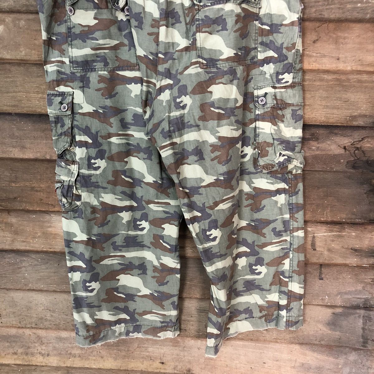 Japanese Brand Badboy Camo Green multipocket skate Cropped Pants #7108 Size US 37 - 14 Thumbnail