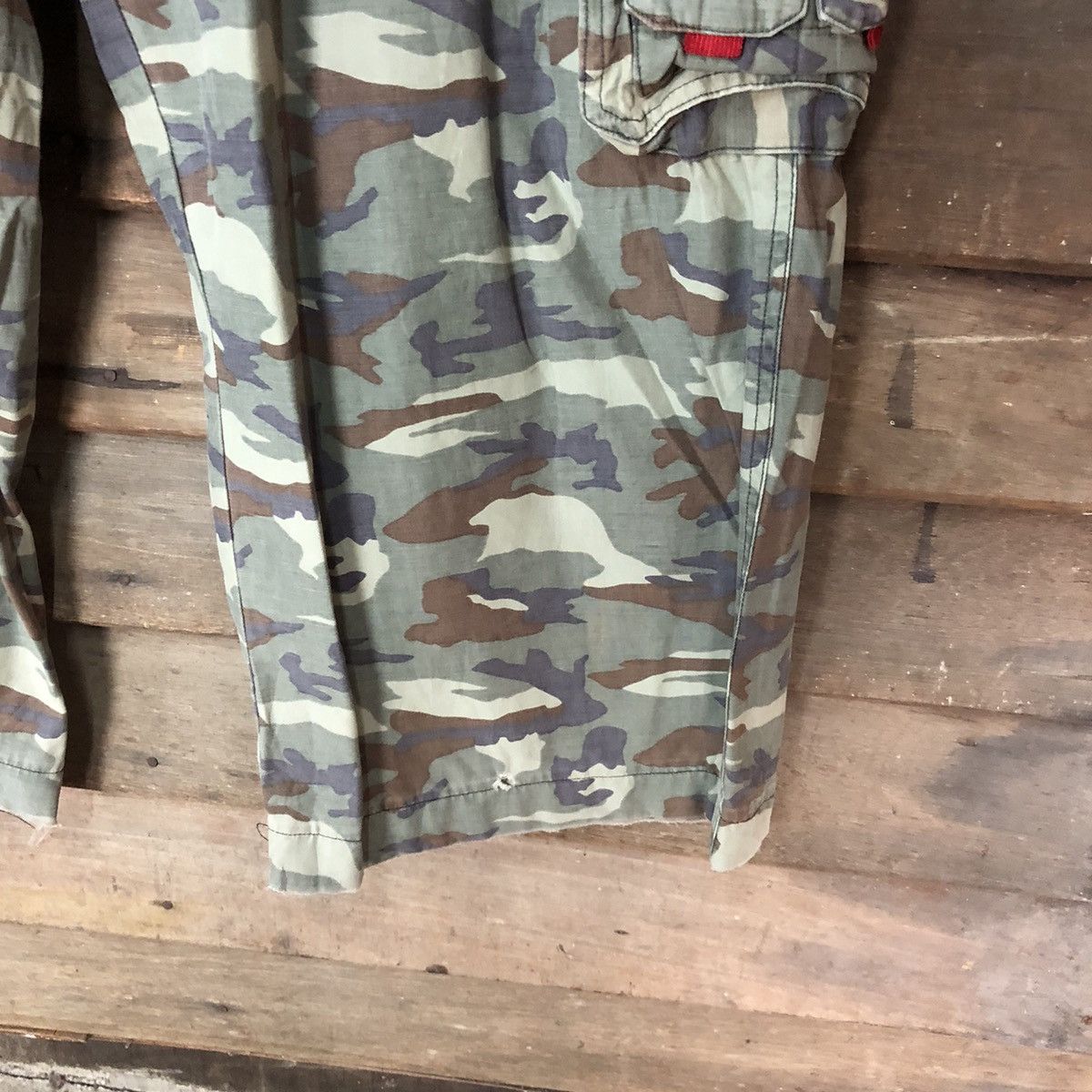 Japanese Brand Badboy Camo Green multipocket skate Cropped Pants #7108 Size US 37 - 10 Thumbnail