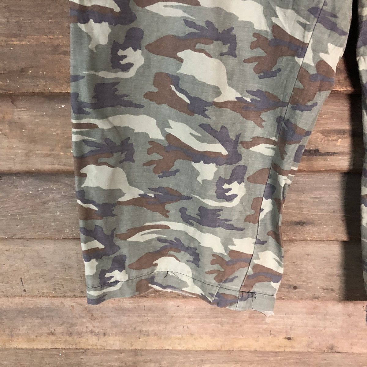 Japanese Brand Badboy Camo Green multipocket skate Cropped Pants #7108 Size US 37 - 9 Thumbnail