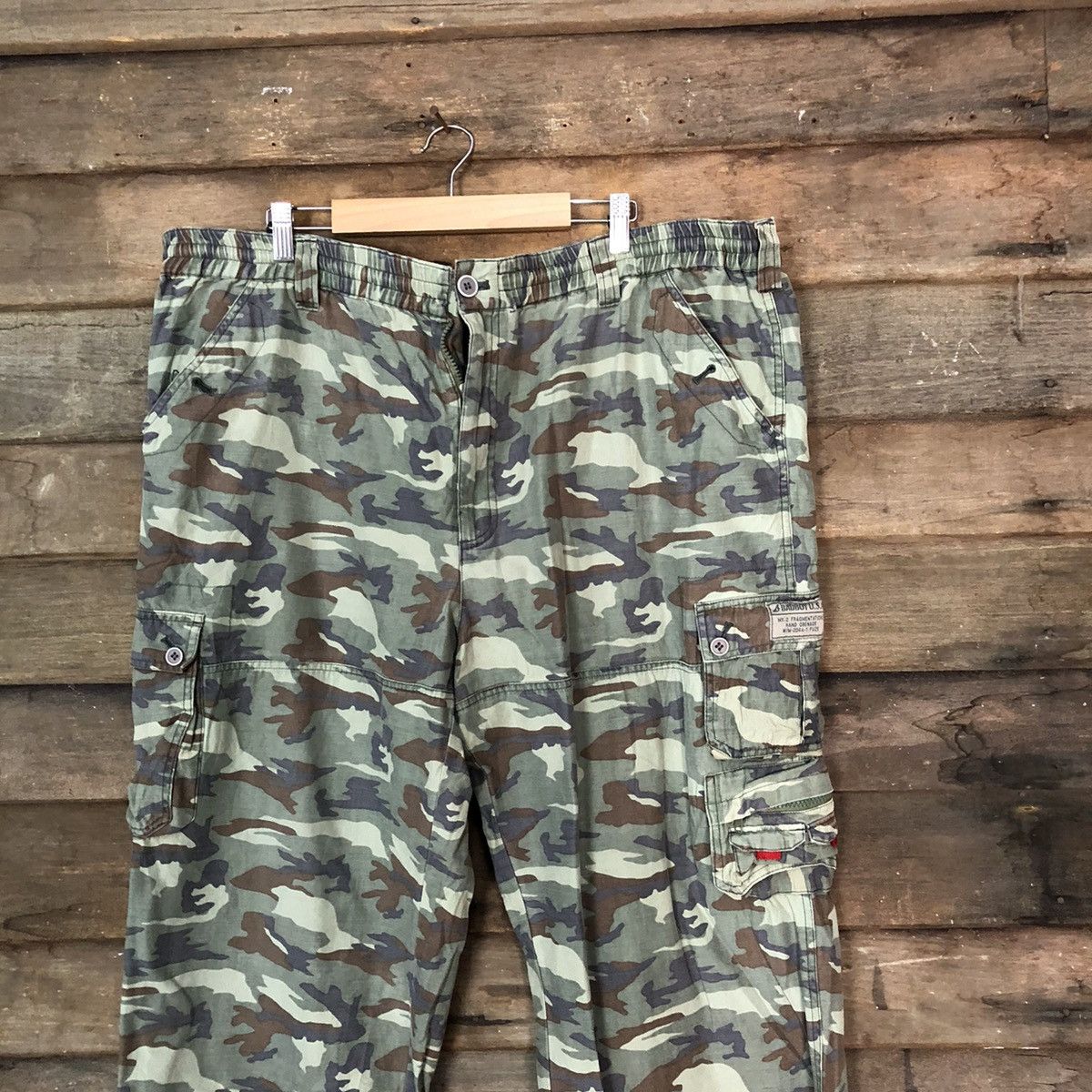 Japanese Brand Badboy Camo Green multipocket skate Cropped Pants #7108 Size US 37 - 2 Thumbnail