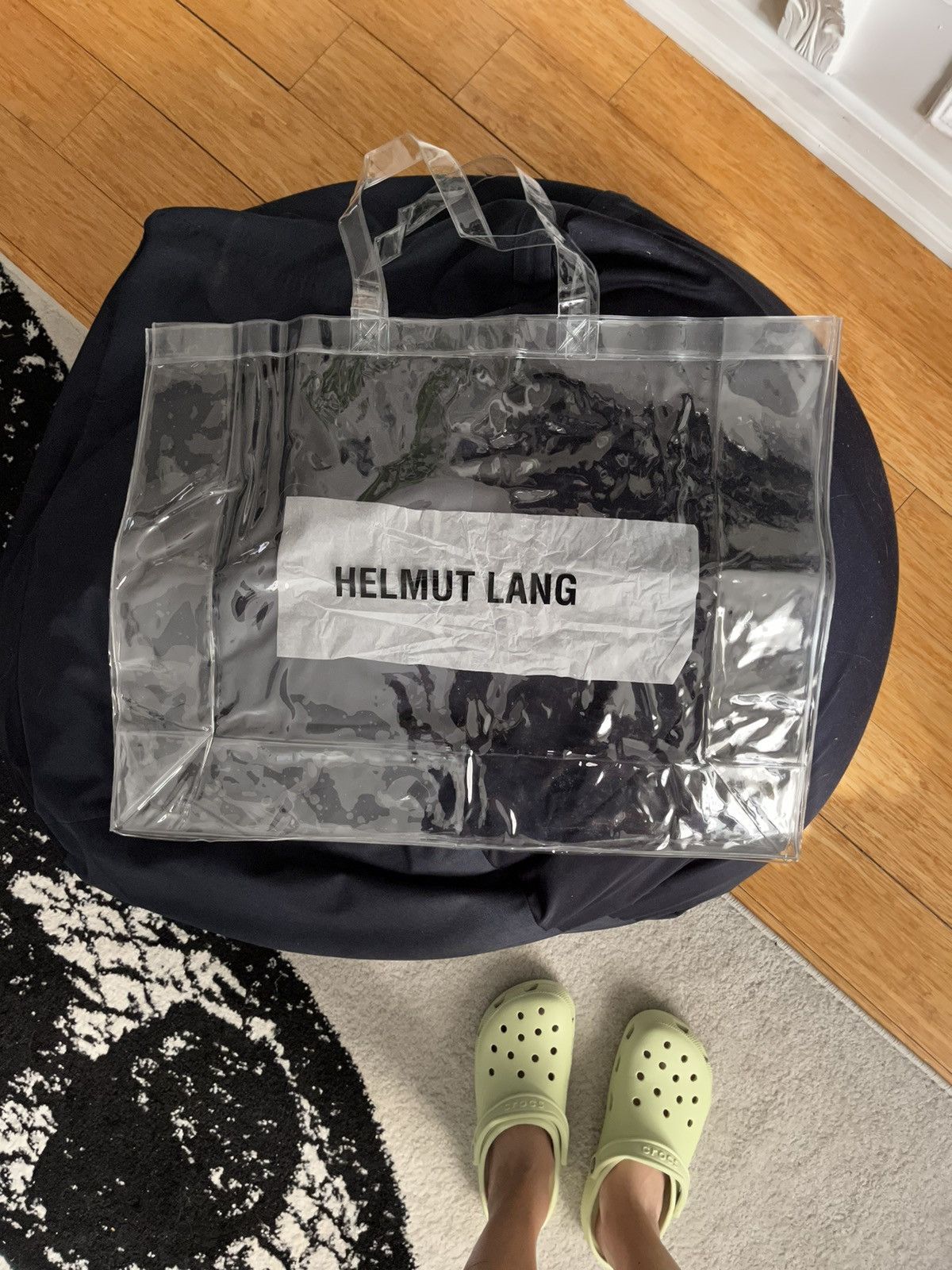 Helmut Lang clear vinyl helmut lang oversized tote bag Grailed