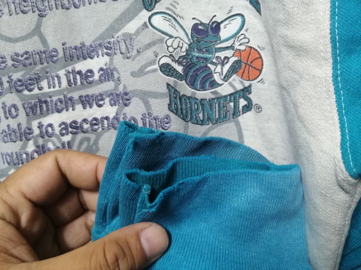 NBA × Vintage 1993 Vintage Charlotte Hornets Crewneck Very Rare Size US L / EU 52-54 / 3 - 10 Thumbnail
