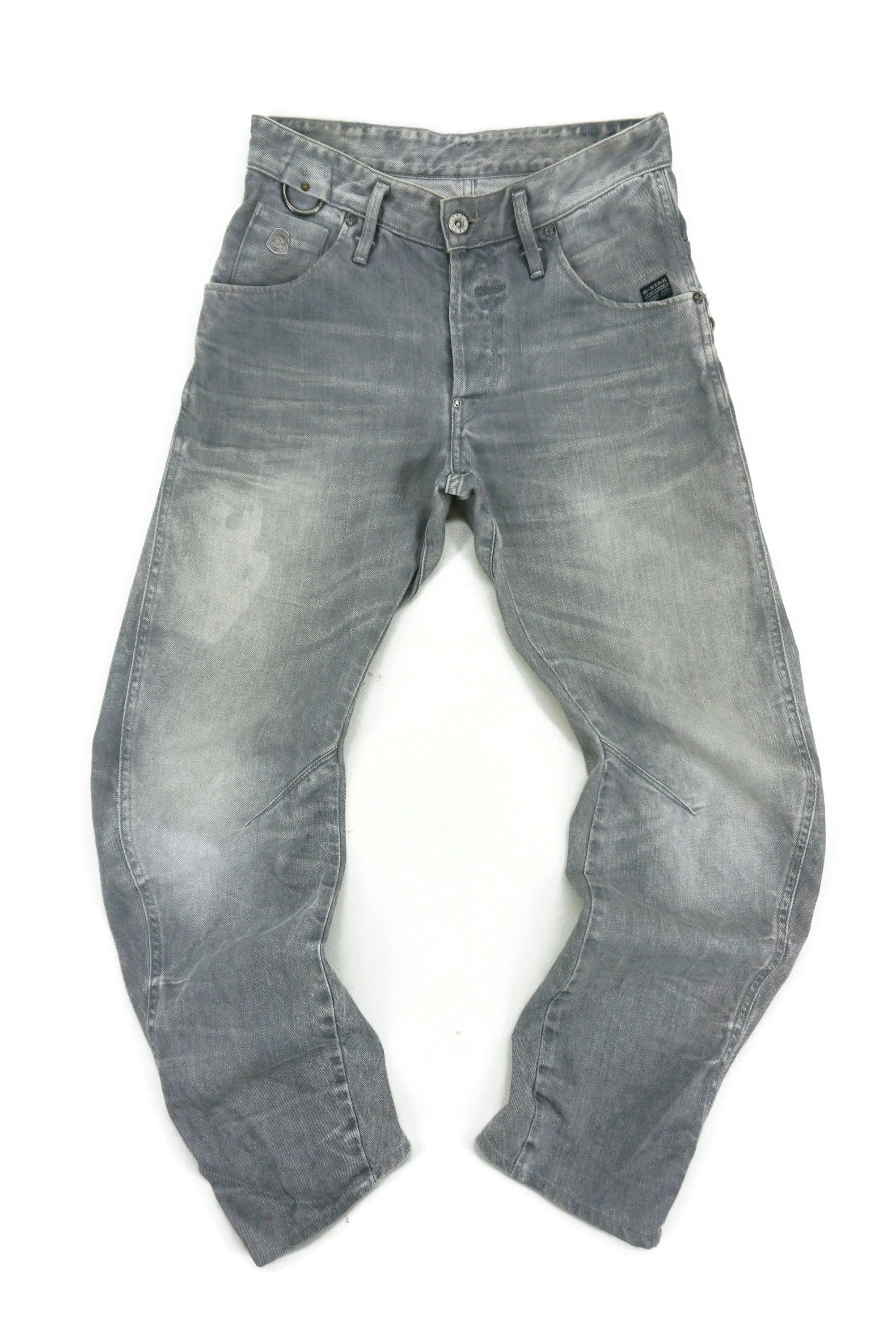 image of G Star Raw x Gstar Arc Zip 3D Loose Tapered Jeans Twisted Seams Pants in Grey, Men's (Size 28)