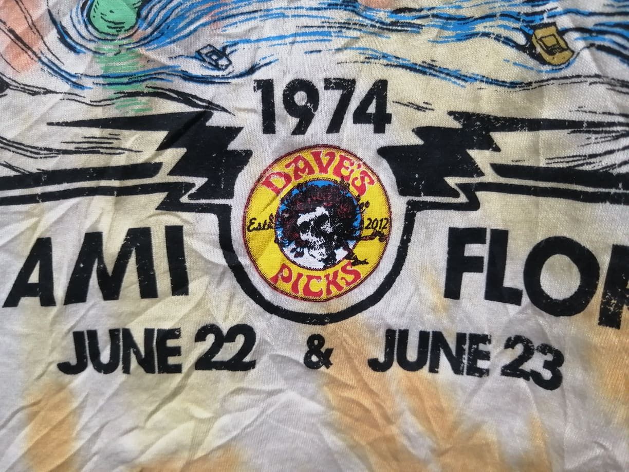 Band Tees × Vintage TEE GRATEFUL DEAD 1974 MIAMI FLORIDA VERY RARE Size US M / EU 48-50 / 2 - 5 Thumbnail