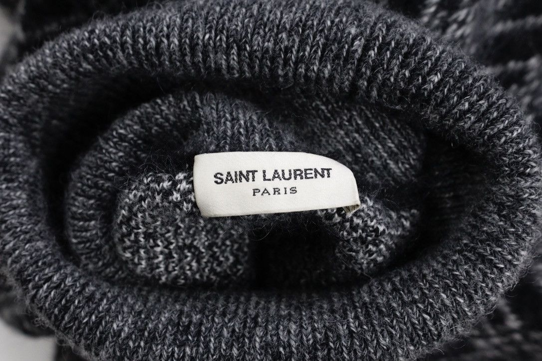 Saint Laurent Paris Saint Laurent Mohair Grey Turtle Neck Sweater Size US XS / EU 42 / 0 - 9 Thumbnail