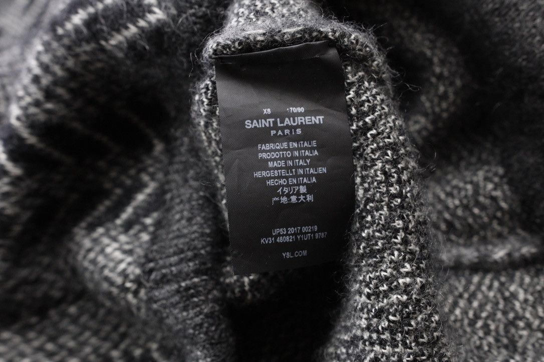Saint Laurent Paris Saint Laurent Mohair Grey Turtle Neck Sweater Size US XS / EU 42 / 0 - 10 Thumbnail
