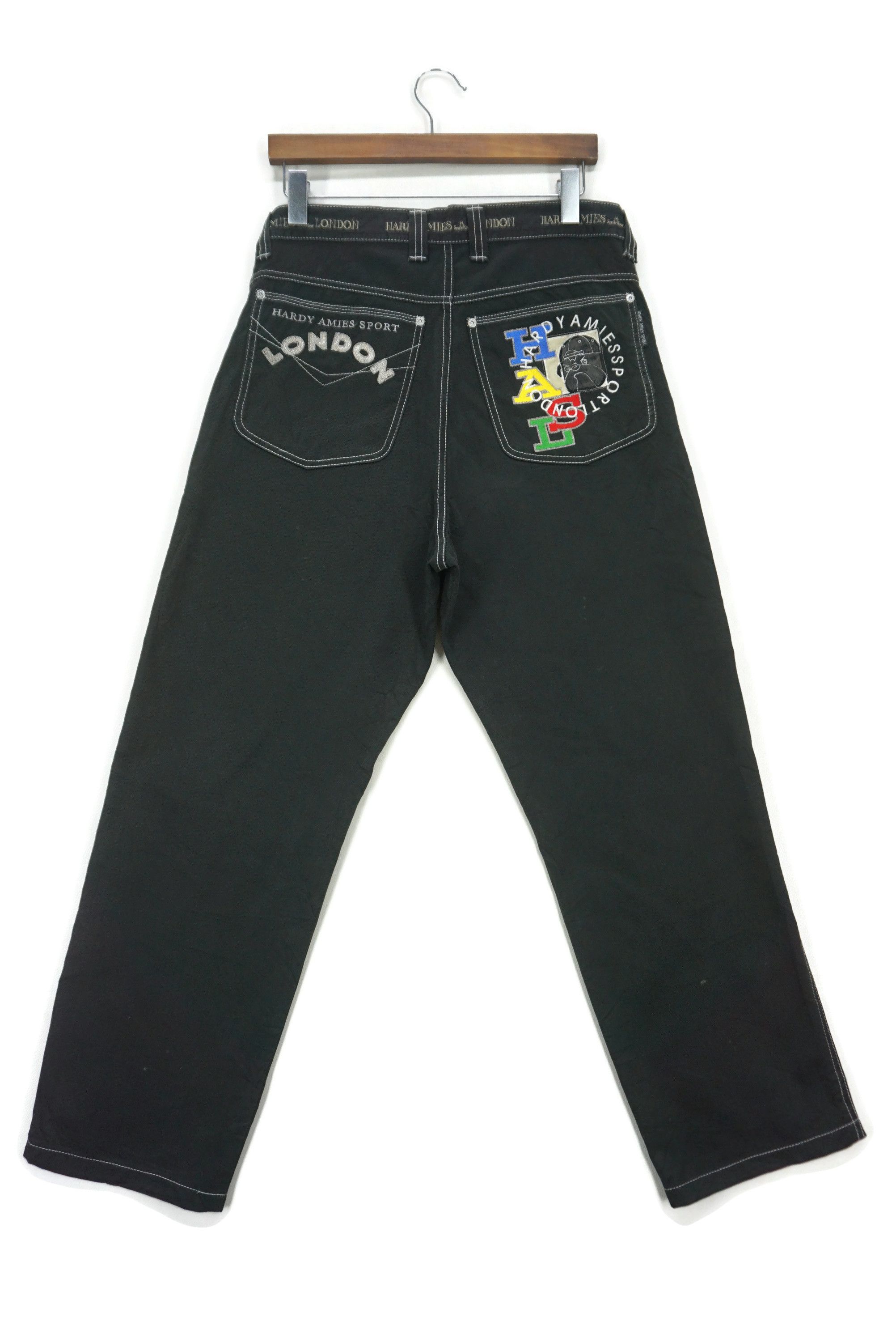 image of Hardy Amies Embroidered Embellish Tapered Ankle Pants Made In Japan in Blue, Men's (Size 32)