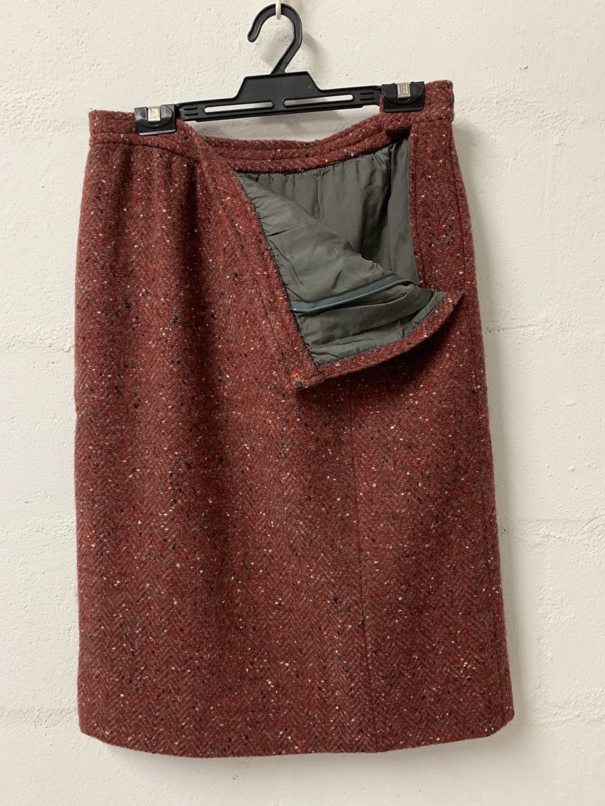 Designer × Givenchy × Vintage Givenchy Wool Tweed Herringbone Size 26" / US 2 / IT 38 - 4 Thumbnail