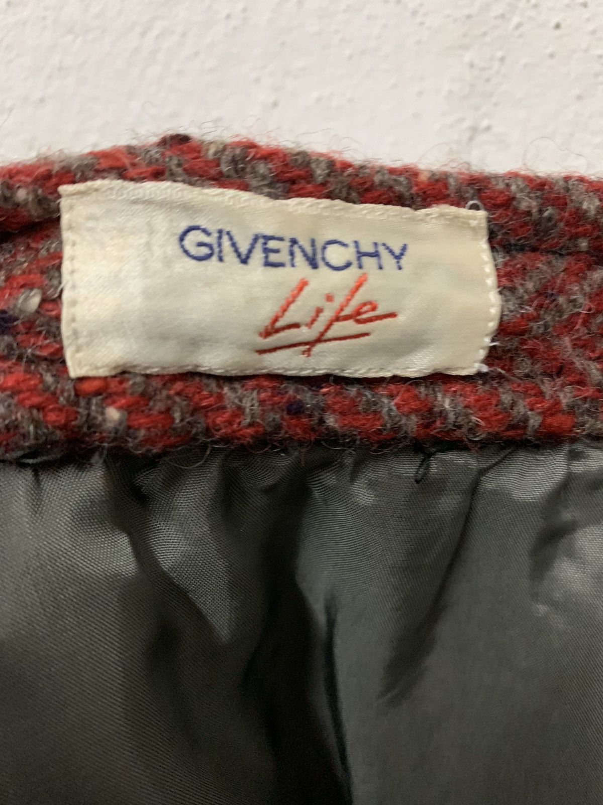 Designer × Givenchy × Vintage Givenchy Wool Tweed Herringbone Size 26" / US 2 / IT 38 - 7 Thumbnail