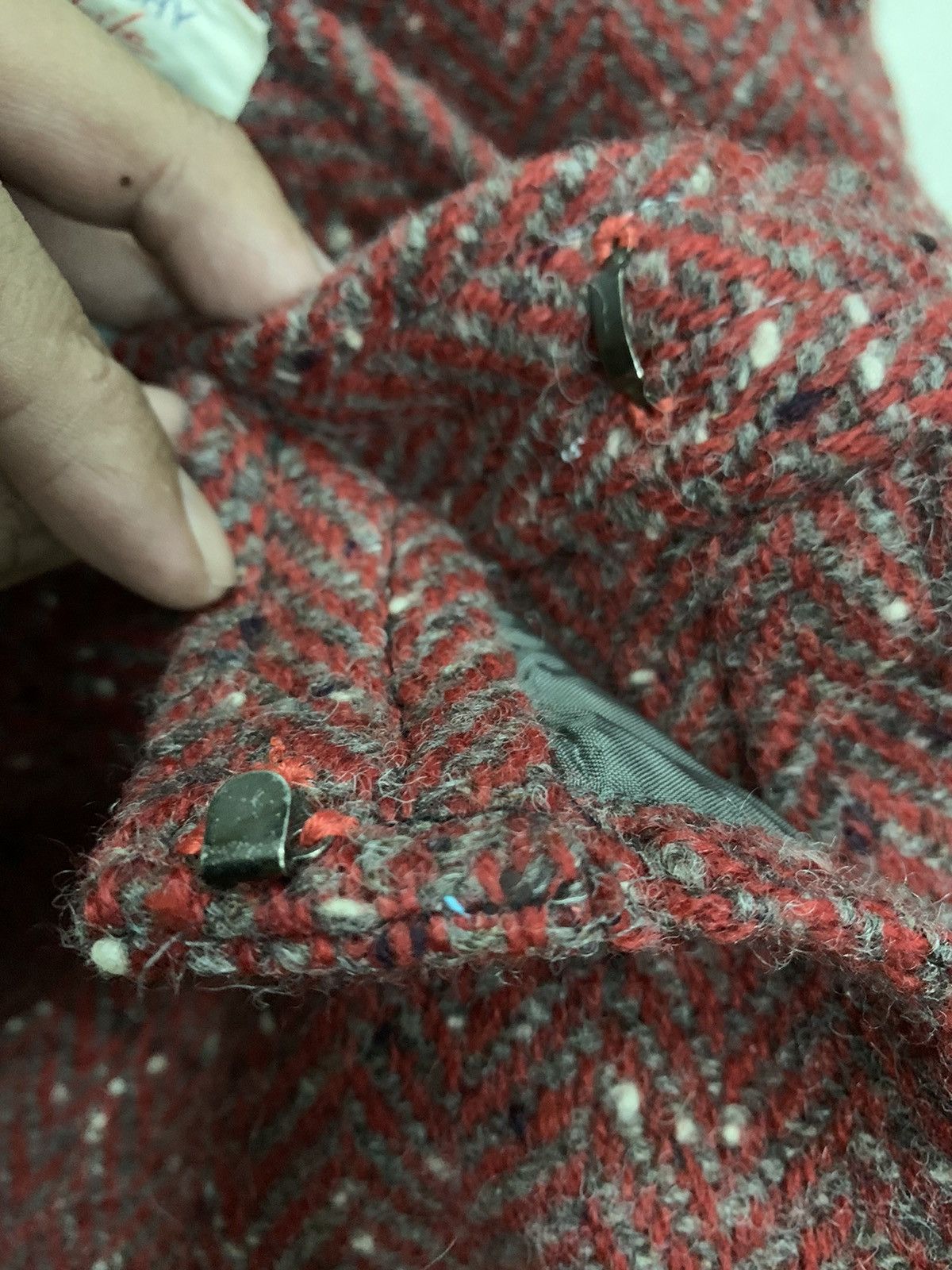 Designer × Givenchy × Vintage Givenchy Wool Tweed Herringbone Size 26" / US 2 / IT 38 - 6 Thumbnail