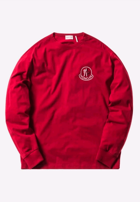 Moncler KITH x Moncler Red Long sleeve T shirt size Large Grailed