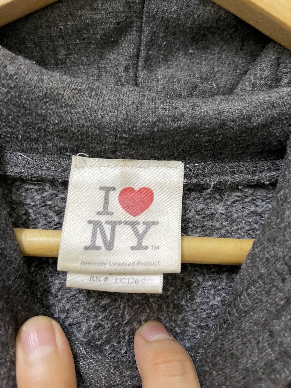 I Love NY Vintage I Love New York Hoodie Dark Grey Large Size US L / EU 52-54 / 3 - 4 Thumbnail