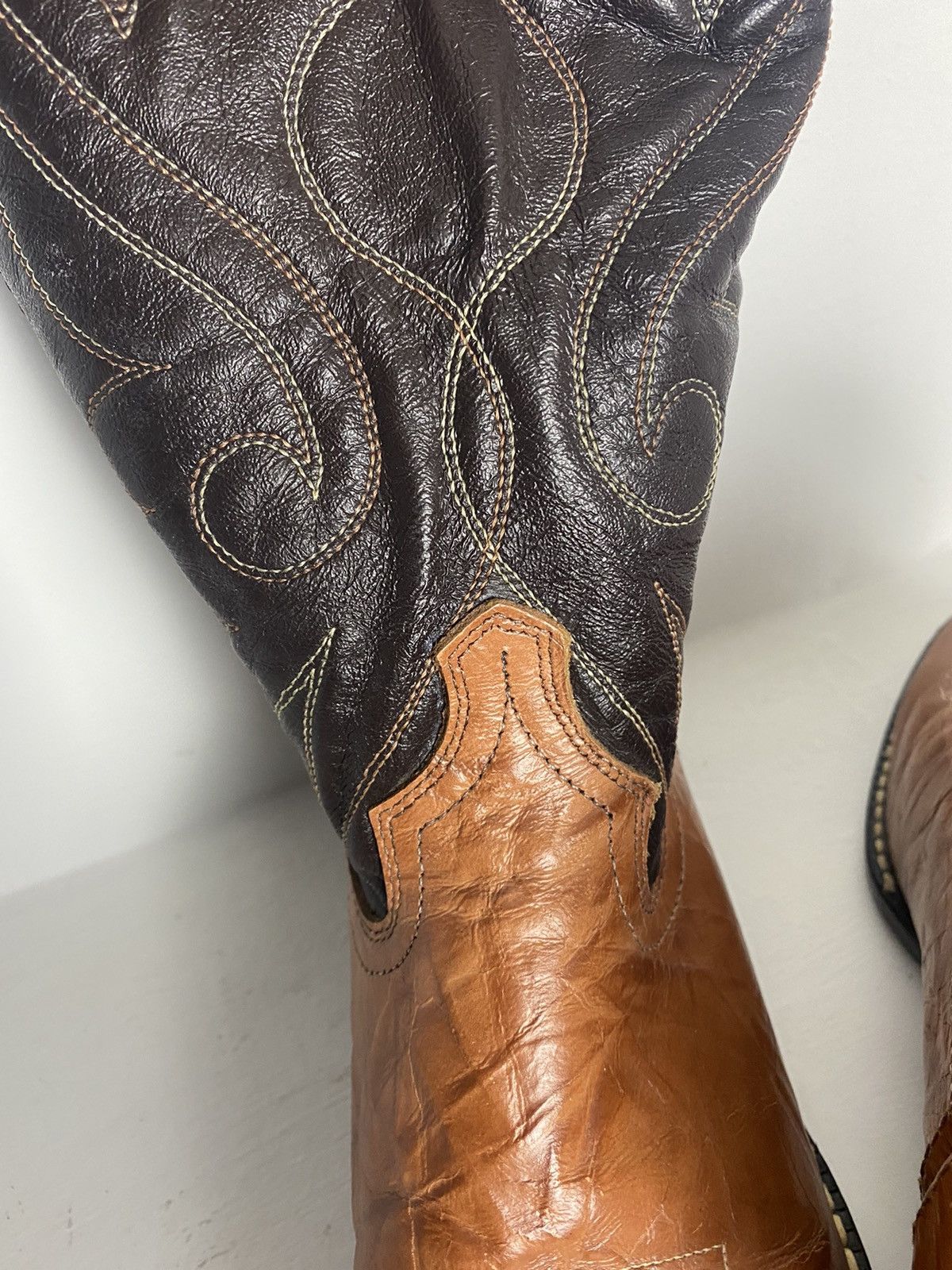 Vintage Vintage Western Cowboy Leather Boots Hand-Made size US 9 Size US 9 / EU 42 - 8 Thumbnail