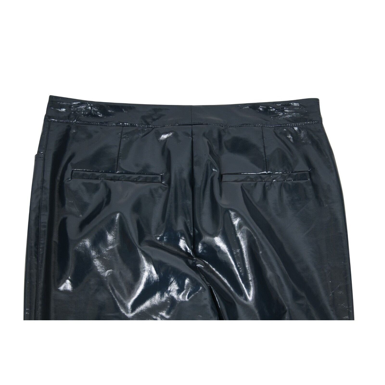 Dior PVC Pants Shinny Viscose Anthracite Blue Trousers Size 28" / US 6 / IT 42 - 9 Thumbnail