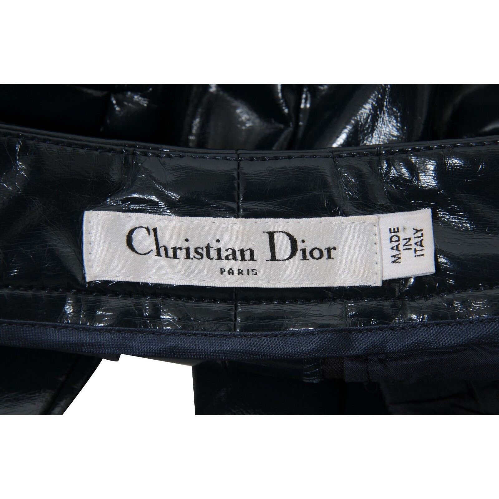 Dior PVC Pants Shinny Viscose Anthracite Blue Trousers Size 28" / US 6 / IT 42 - 5 Thumbnail
