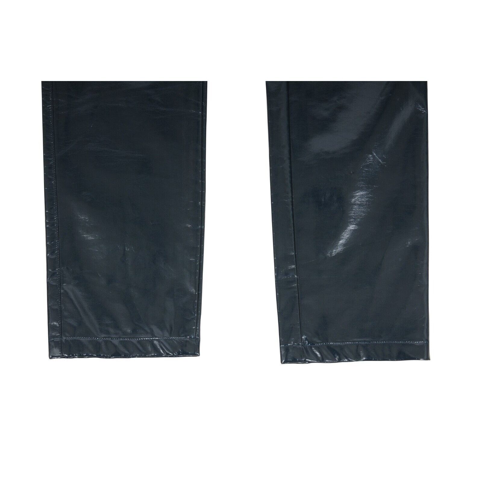 Dior PVC Pants Shinny Viscose Anthracite Blue Trousers Size 28" / US 6 / IT 42 - 3 Thumbnail