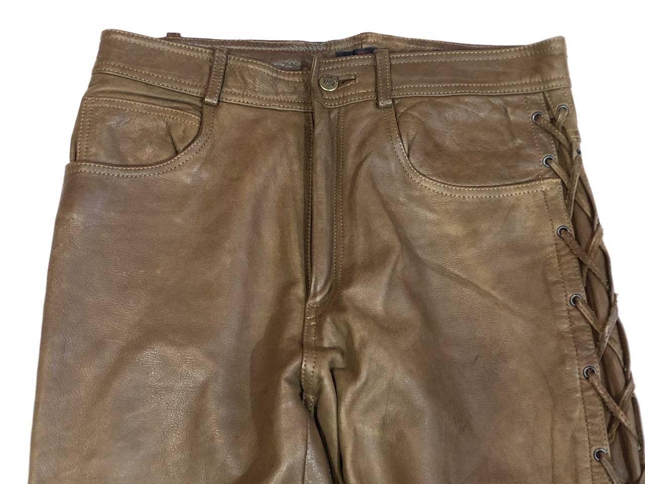 Leather Leather Biker Pants Vintage Size US 32 / EU 48 - 5 Thumbnail