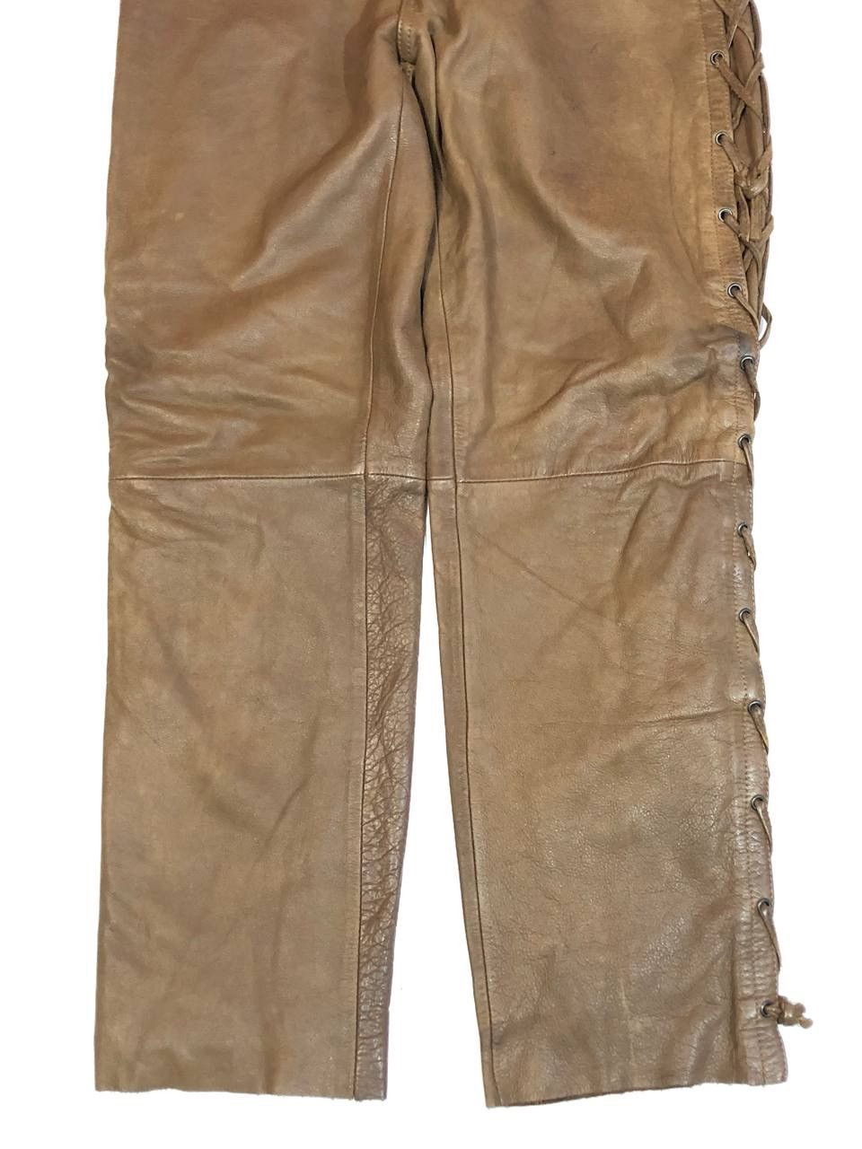 Leather Leather Biker Pants Vintage Size US 32 / EU 48 - 4 Thumbnail